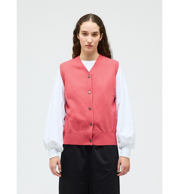 mizuiro ind「mizuiro ind Vネックベスト」|ベスト・ジレ|