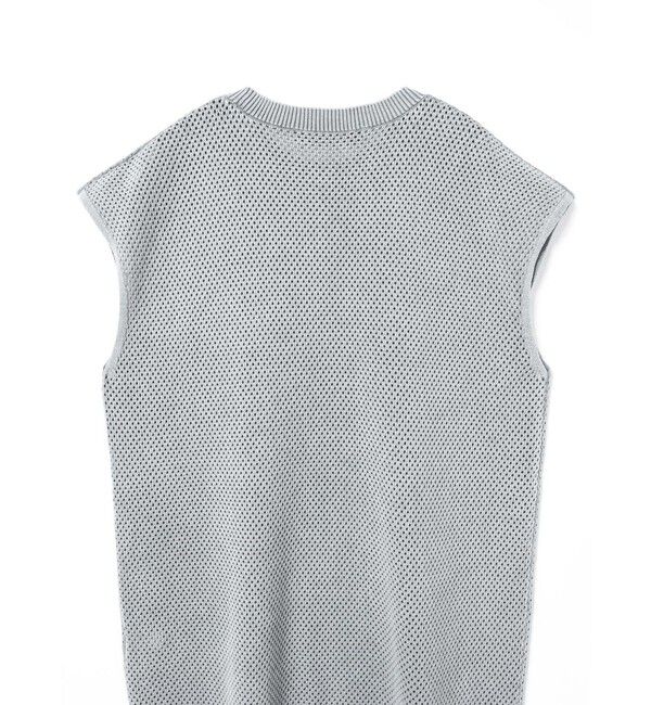 mizuiro ind「mizuiro ind ストーンウォッシュメッシュロングベスト」|ベスト・ジレ|