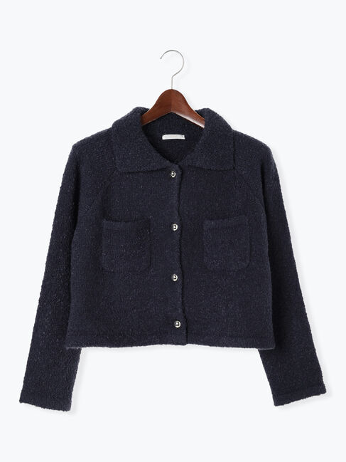 Te chichi「衿付ニットジャケット」|カーディガン|