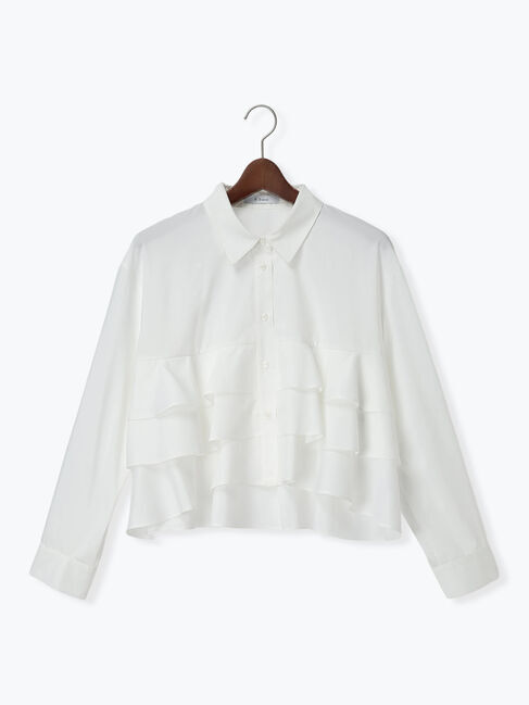 Te chichi「ティアードフリルクロップトシャツ」|シャツ・ブラウス|オフホワイト