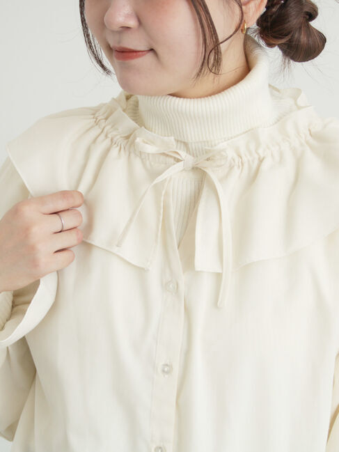 Samansa Mos2「フリル襟ブラウス」|シャツ・ブラウス|