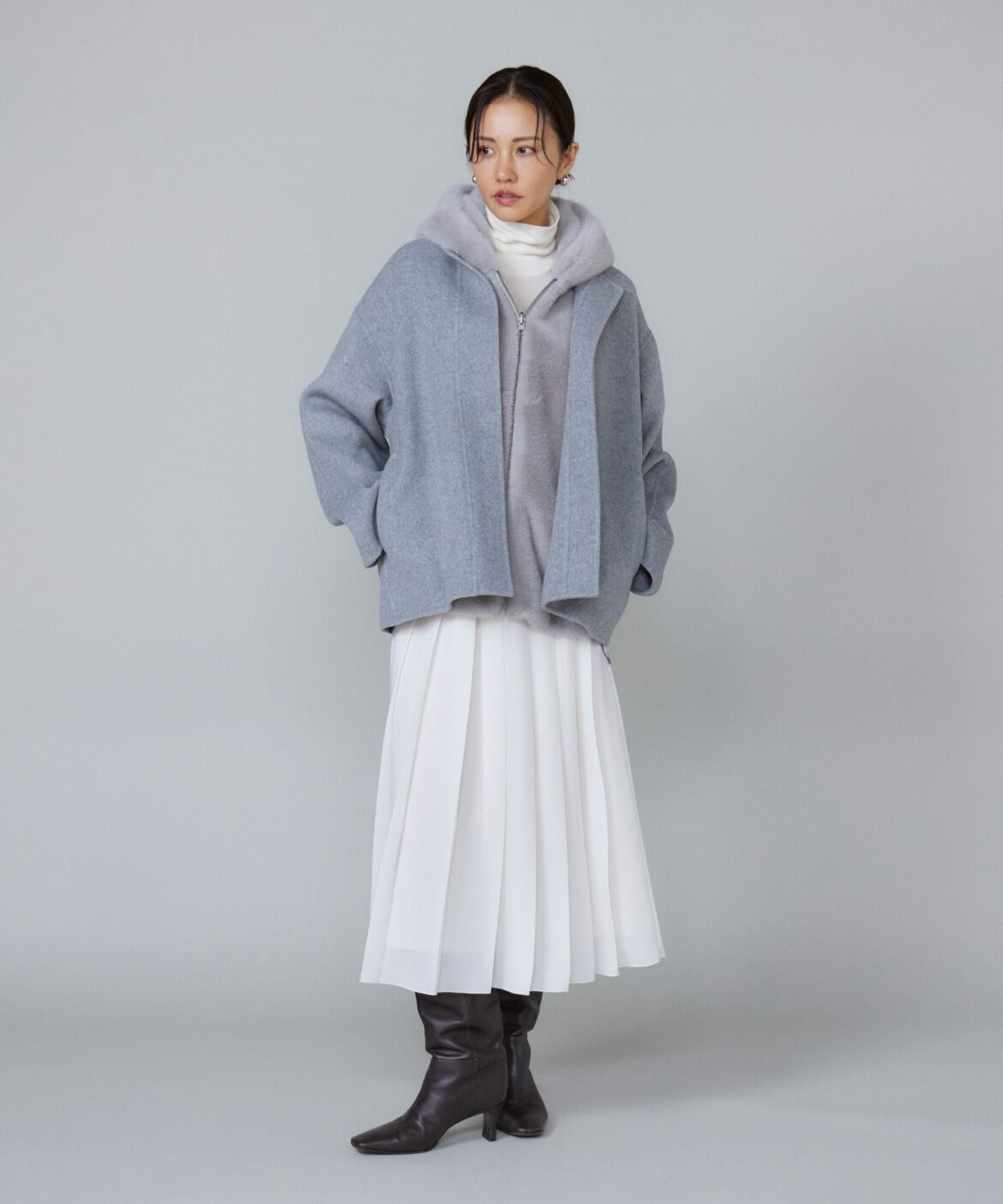 Le Souk「《大きいサイズ》クルーネックリバーコート」|ピーコート|