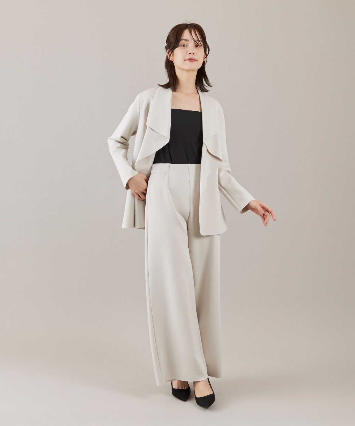 ef-de Black「ダンボールニットロングジャケット」|その他|