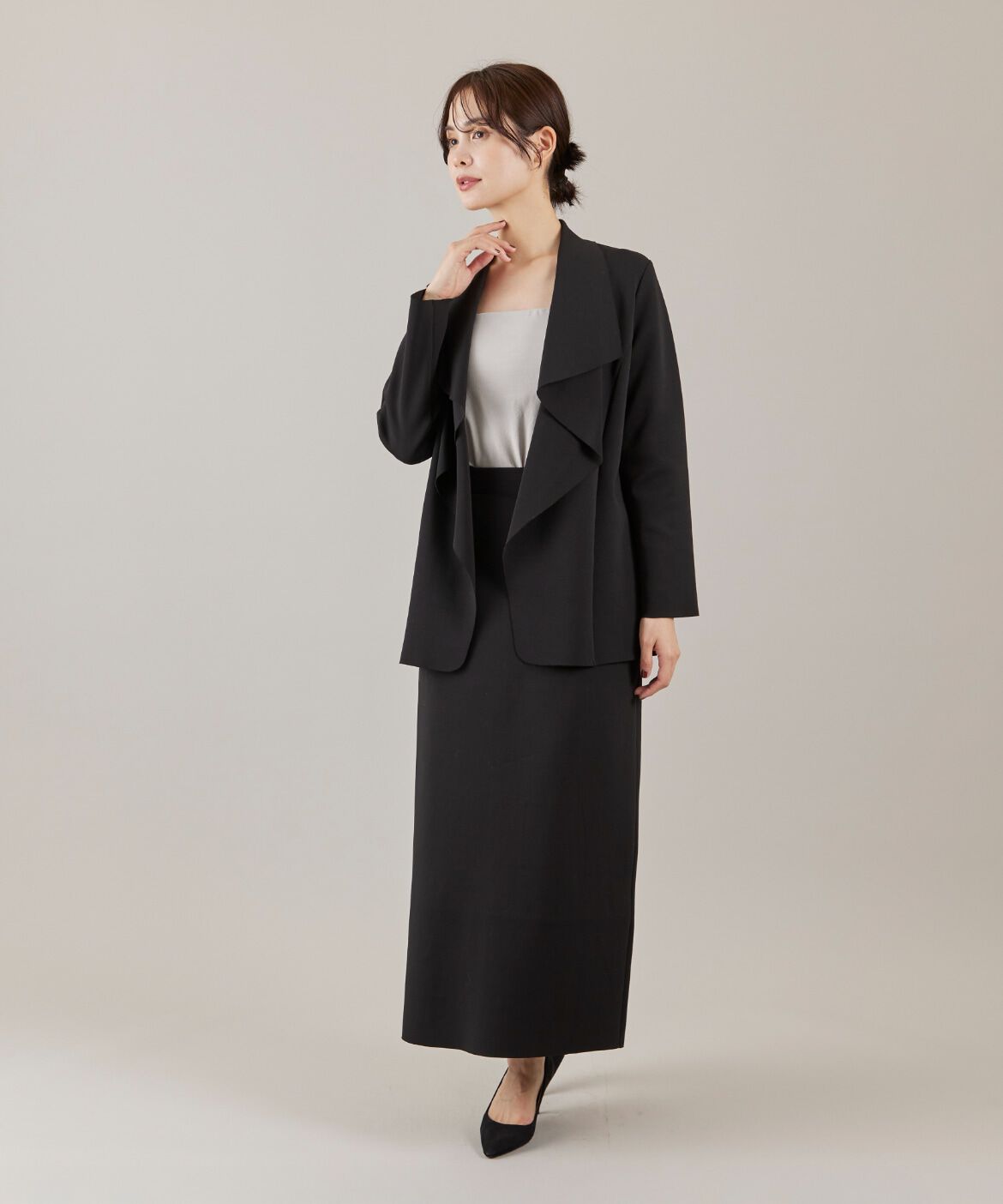 ef-de Black「ダンボールニットロングジャケット」|その他|