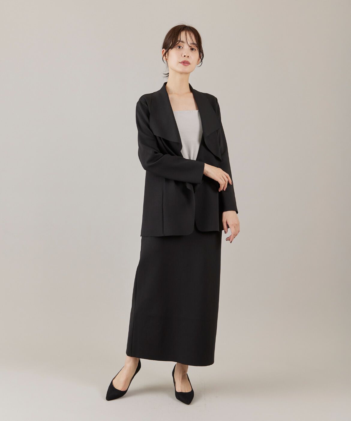 ef-de Black「ダンボールニットロングジャケット」|その他|