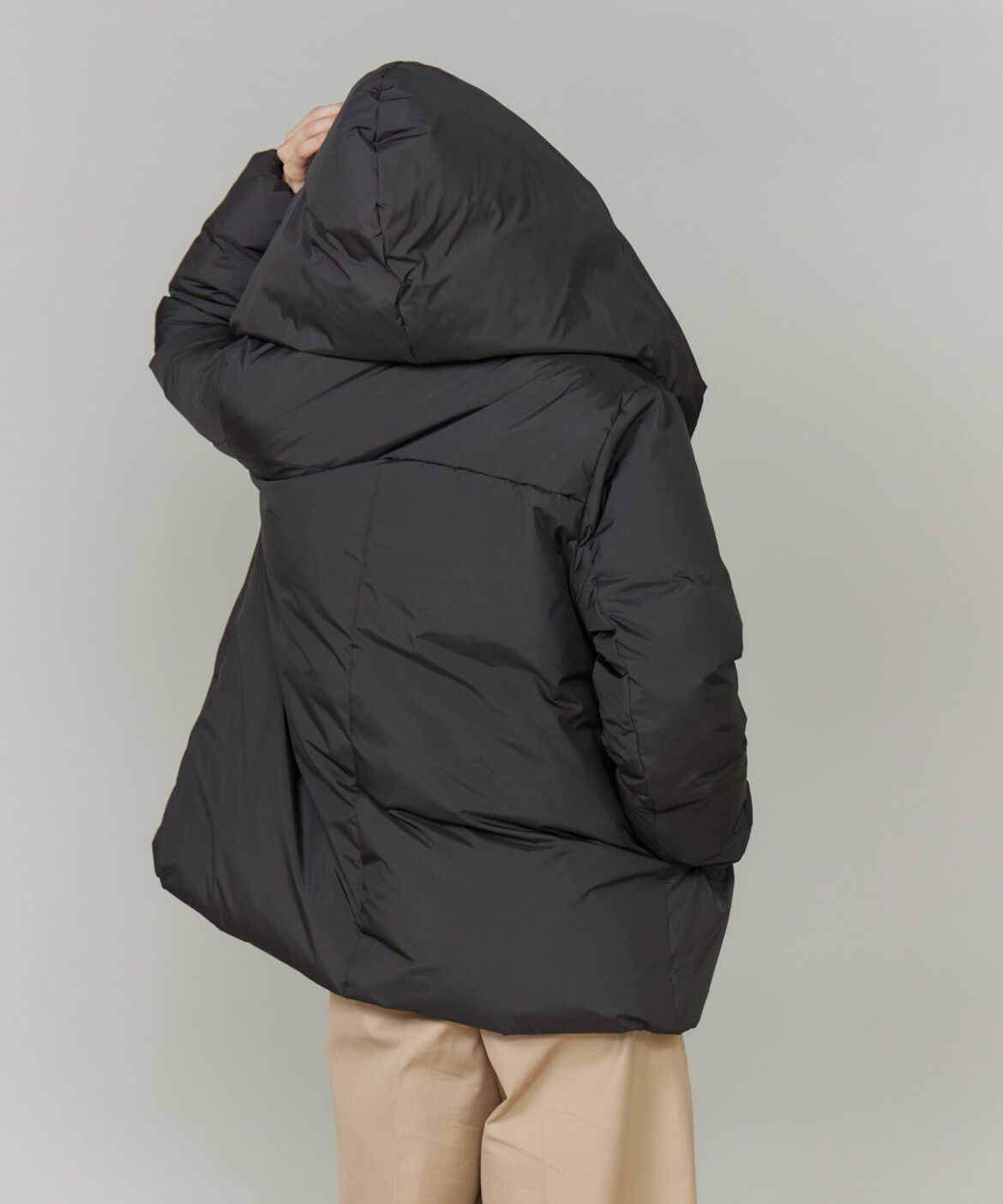 ショート丈 ショールカラーフードダウンコート（INED）｜ルミネの