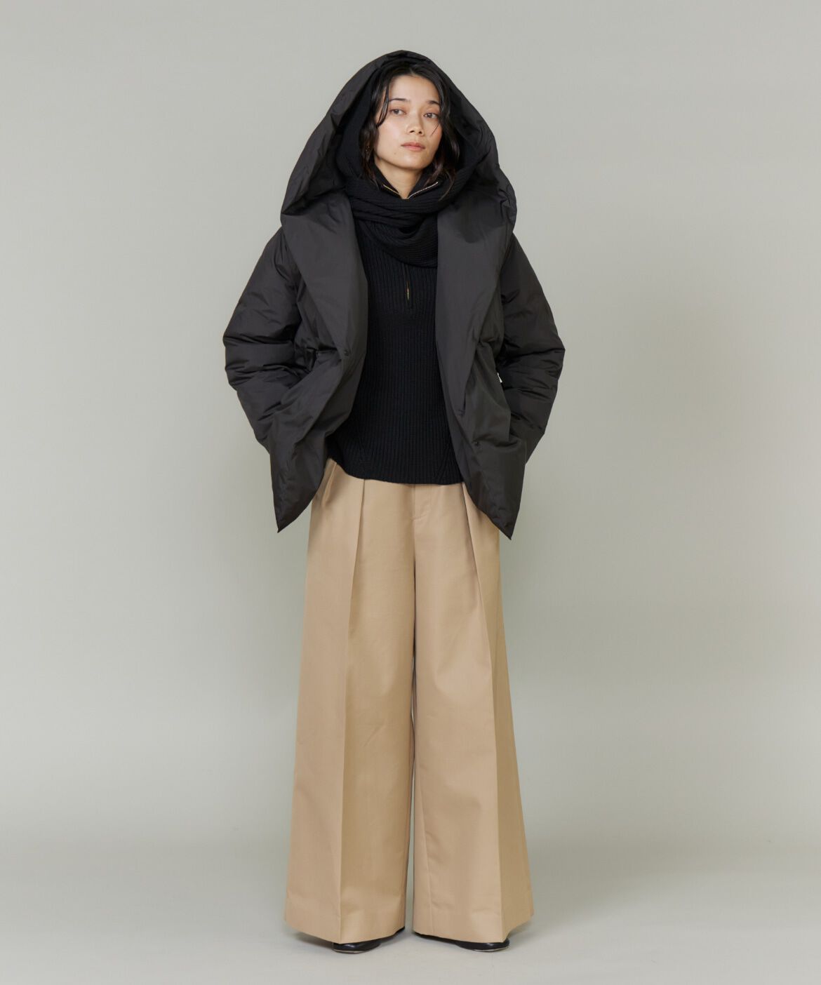 ショート丈 ショールカラーフードダウンコート（INED）｜ルミネの