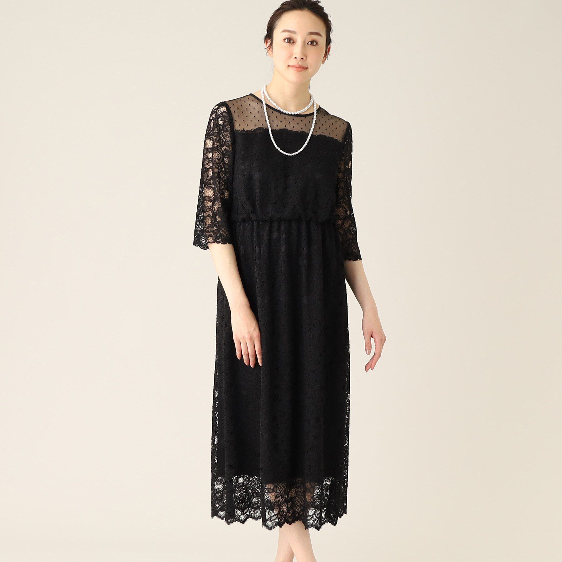 UNTITLED「エレガンレースワンピース」|ワンピース|