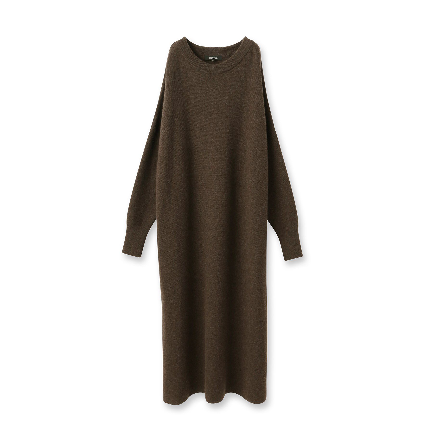 UNTITLED「【ロング丈/ゆったりシルエット】テントライン ニットワンピース」|ワンピース|