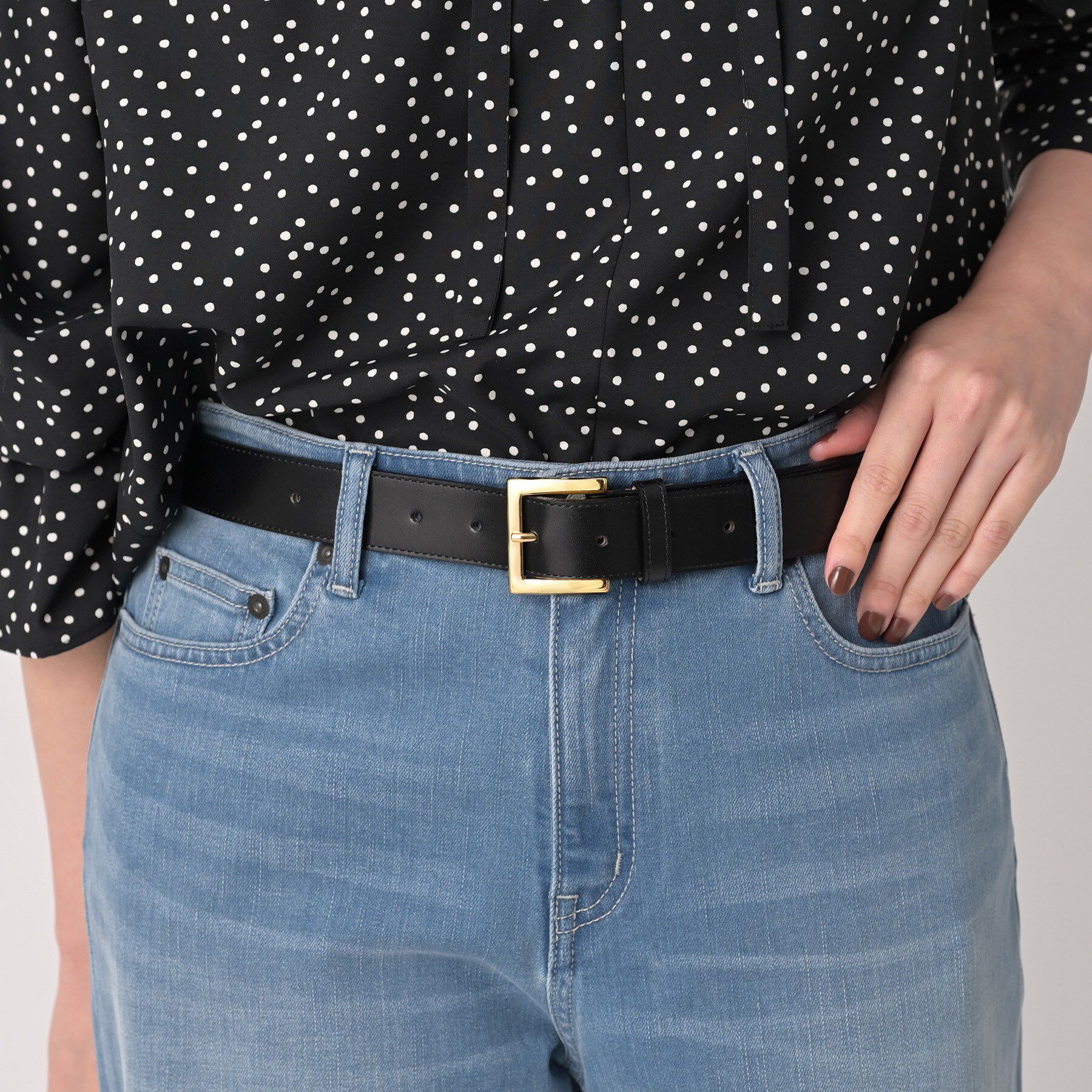 UNTITLED「【日本製／本革】スクエアバックルベルト」|ベルト|