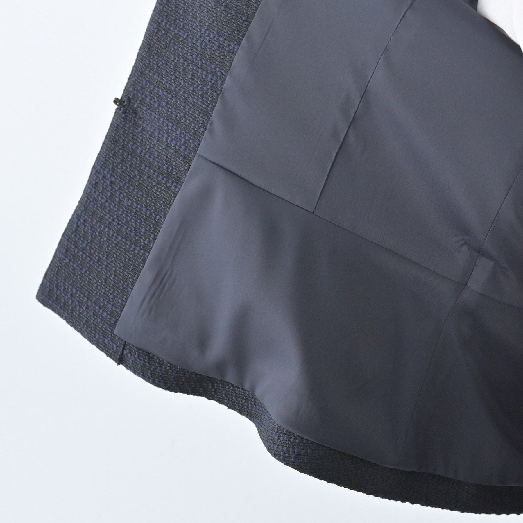 UNTITLED「ツイード ペプラムジャケット」|ノーカラージャケット|