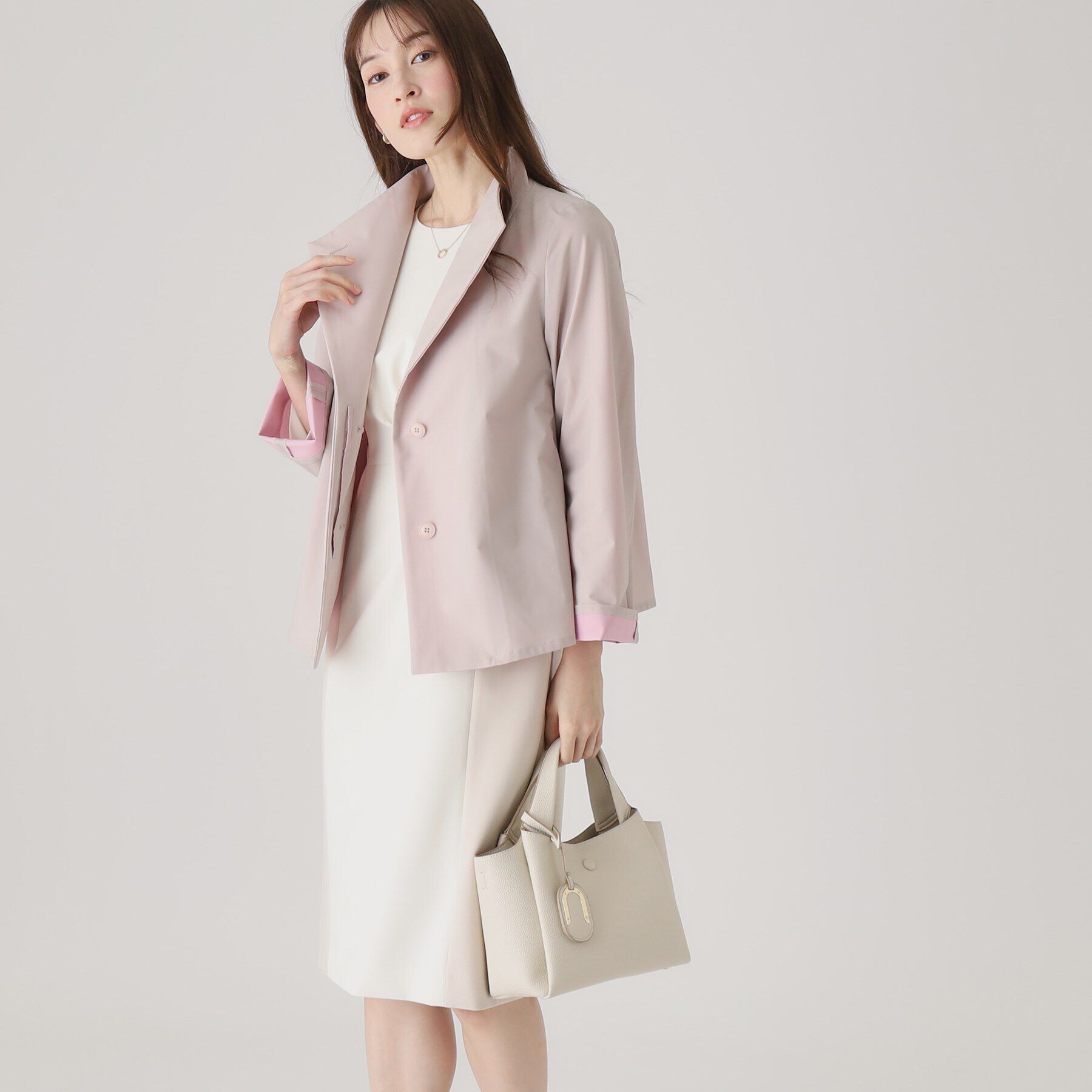 COUP DE CHANCE「【洗える／日本製】配色使いワンピース」|ワンピース|