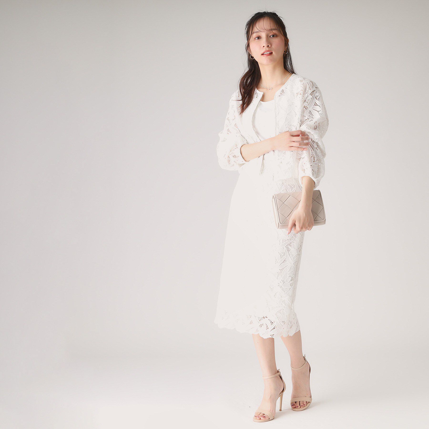 COUP DE CHANCE「【レース／セットアップ可】ストレートシルエットのスカート」|スカート|