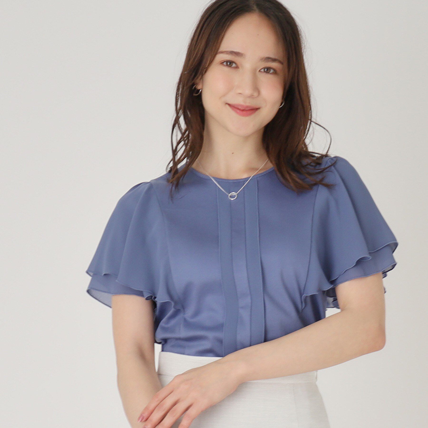 COUP DE CHANCE「【洗える／日本製】ジャージプルオーバー」|Tシャツ・カットソー|ブルー(093)