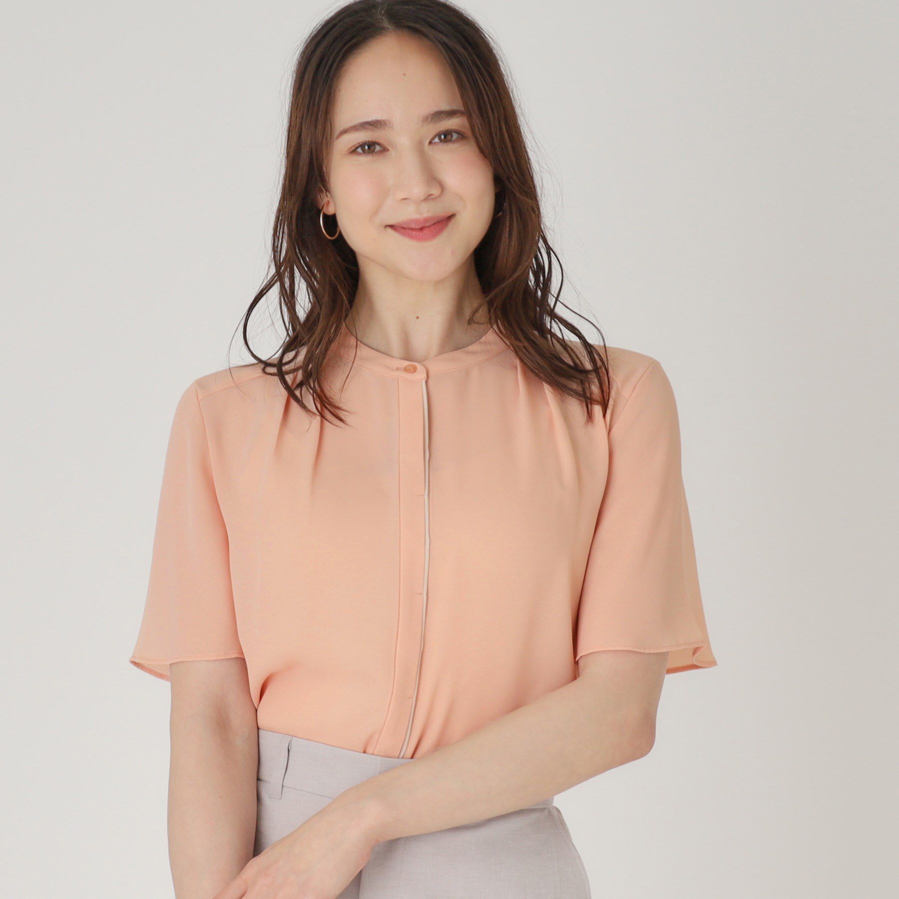 COUP DE CHANCE「【洗える】配色デザインのブラウス」|シャツ・ブラウス|