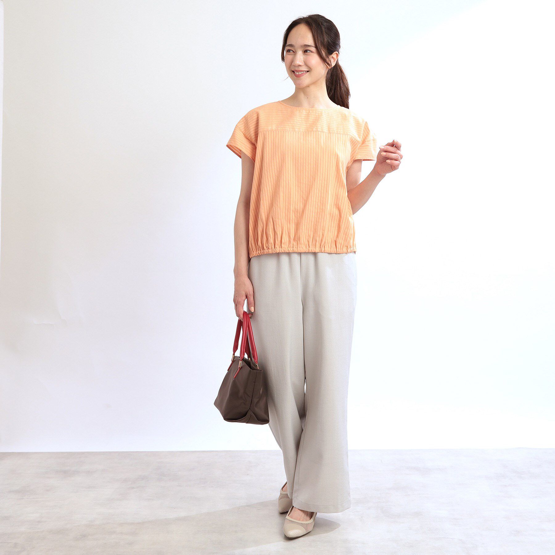 Reflect「【夏SALE／E‐QUALITY／手洗い可】フレンチスリーブブラウス」|シャツ・ブラウス|