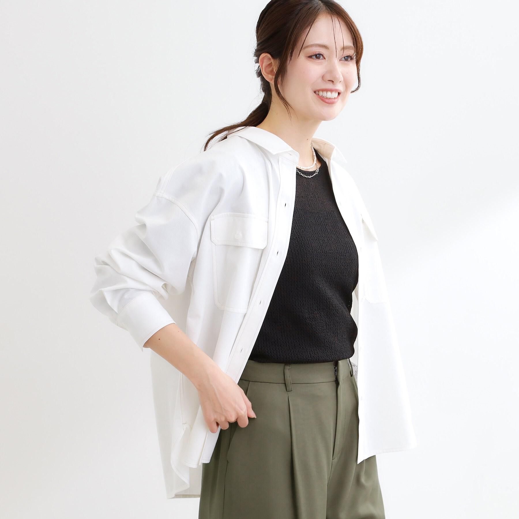 Reflect「【羽織にも◎】ダンガリーシャツ」|シャツ・ブラウス|アイボリー(004)