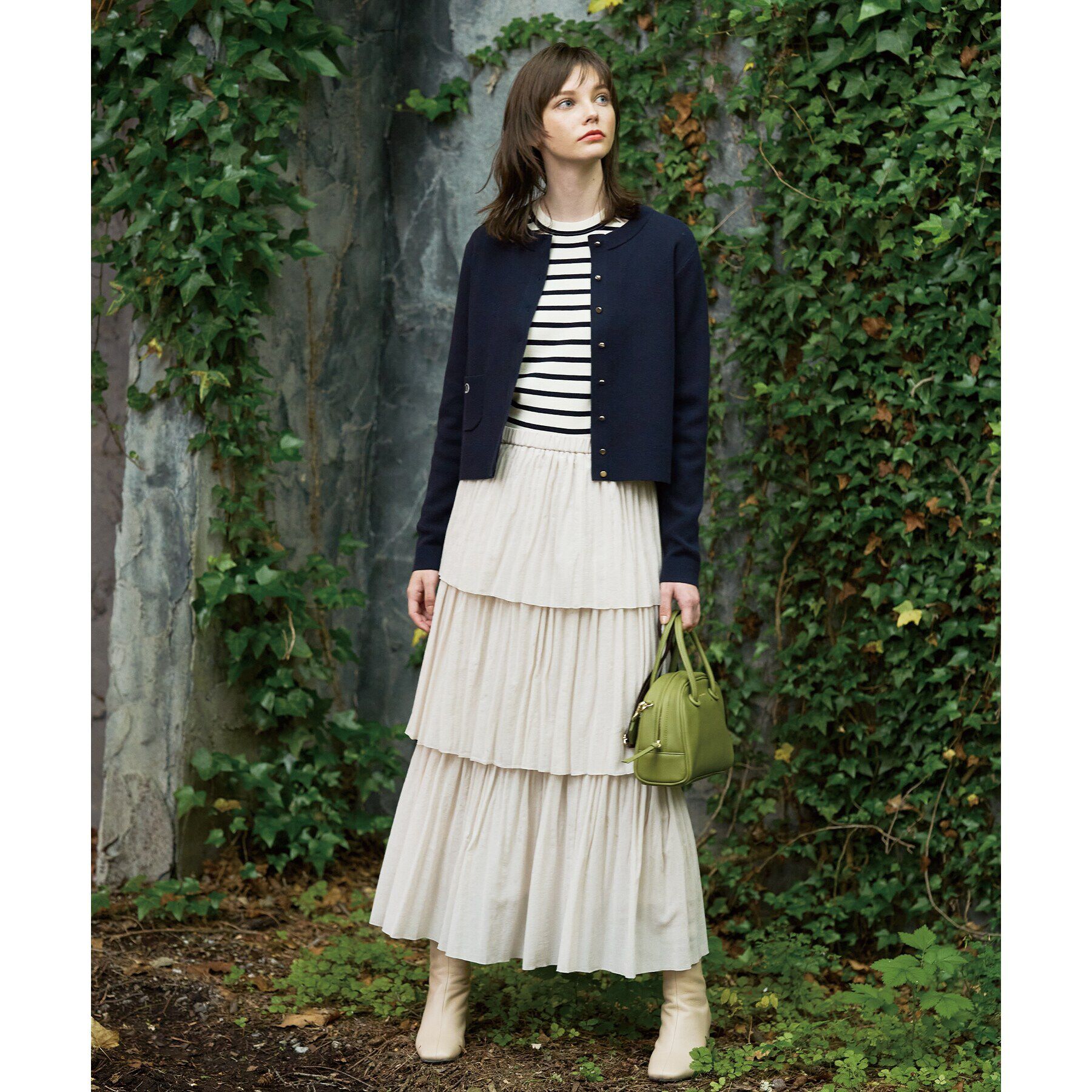 DRESSTERIOR「プリーツティアードスカート」|スカート|