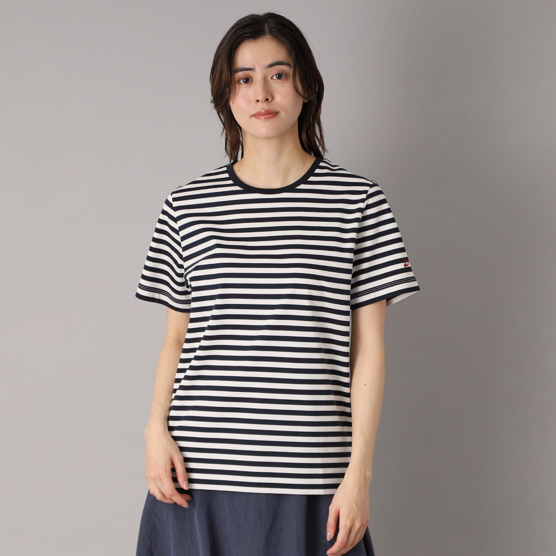 DRESSTERIOR「【接触冷感/抗菌防臭/消臭】アイスクリアコットンボーダーTシャツ」|Tシャツ・カットソー|