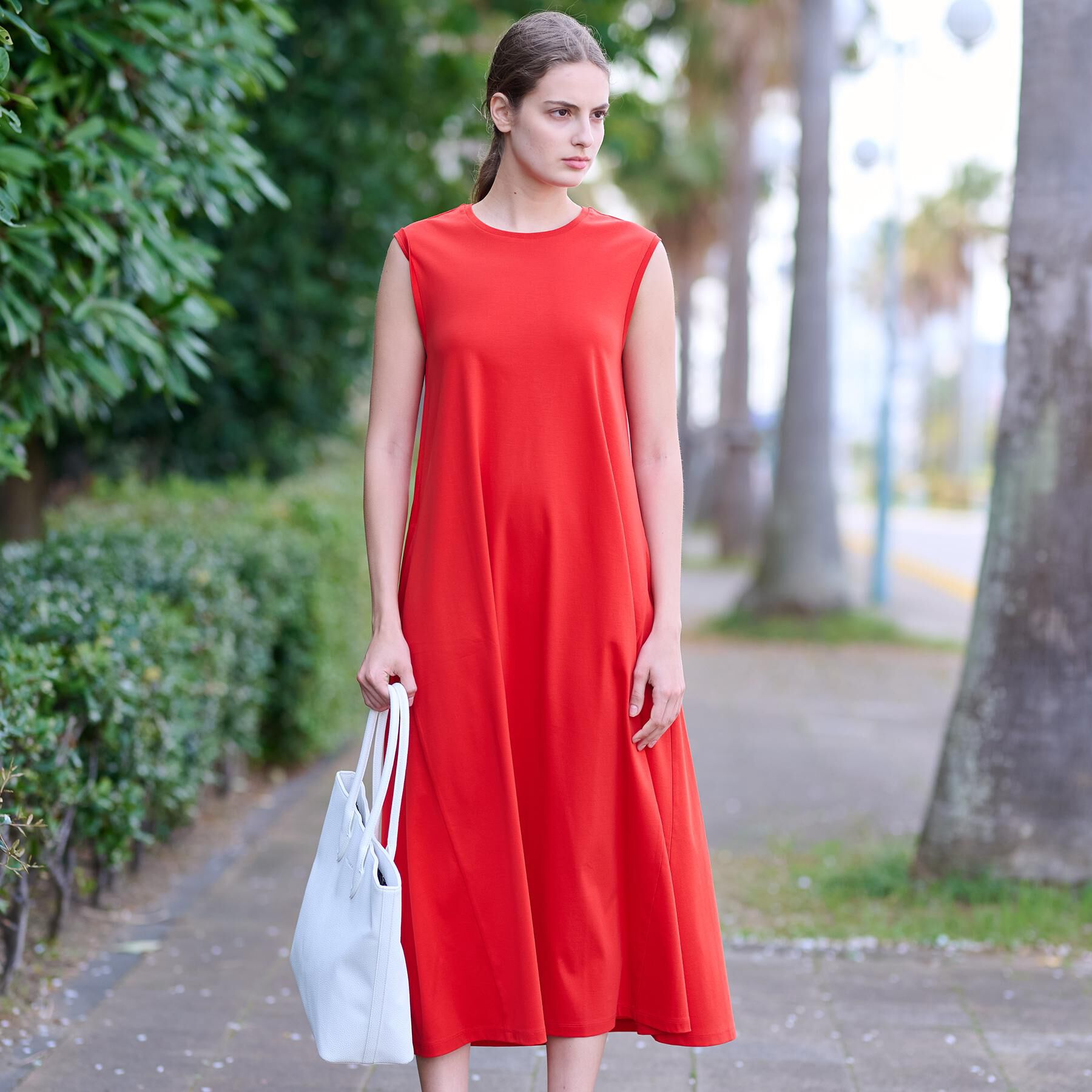 DRESSTERIOR「【ポケットあり/接触冷感/抗菌防臭/消臭】アイスクリアコットンワンピース」|ワンピース|