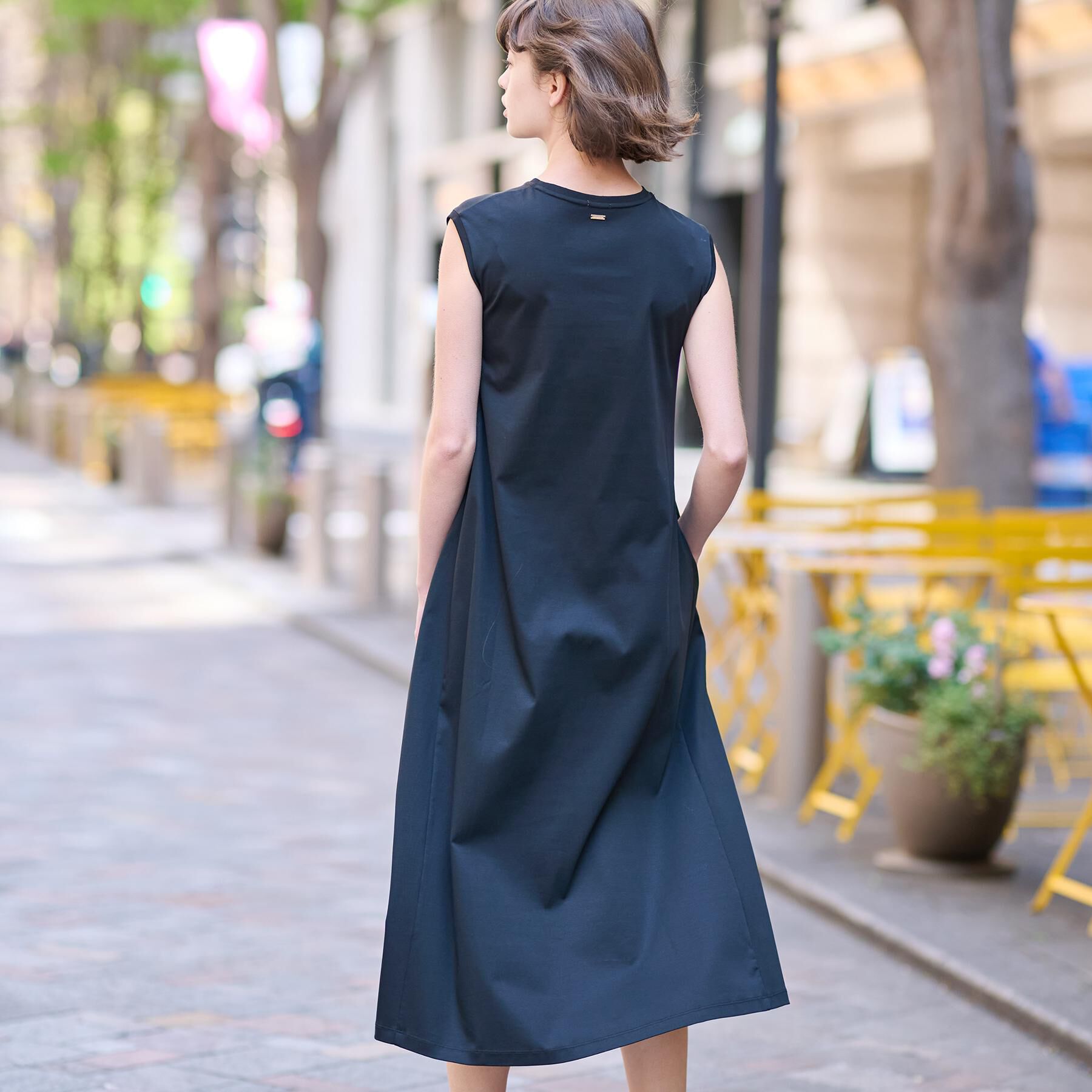 DRESSTERIOR「【ポケットあり/接触冷感/抗菌防臭/消臭】アイスクリアコットンワンピース」|ワンピース|