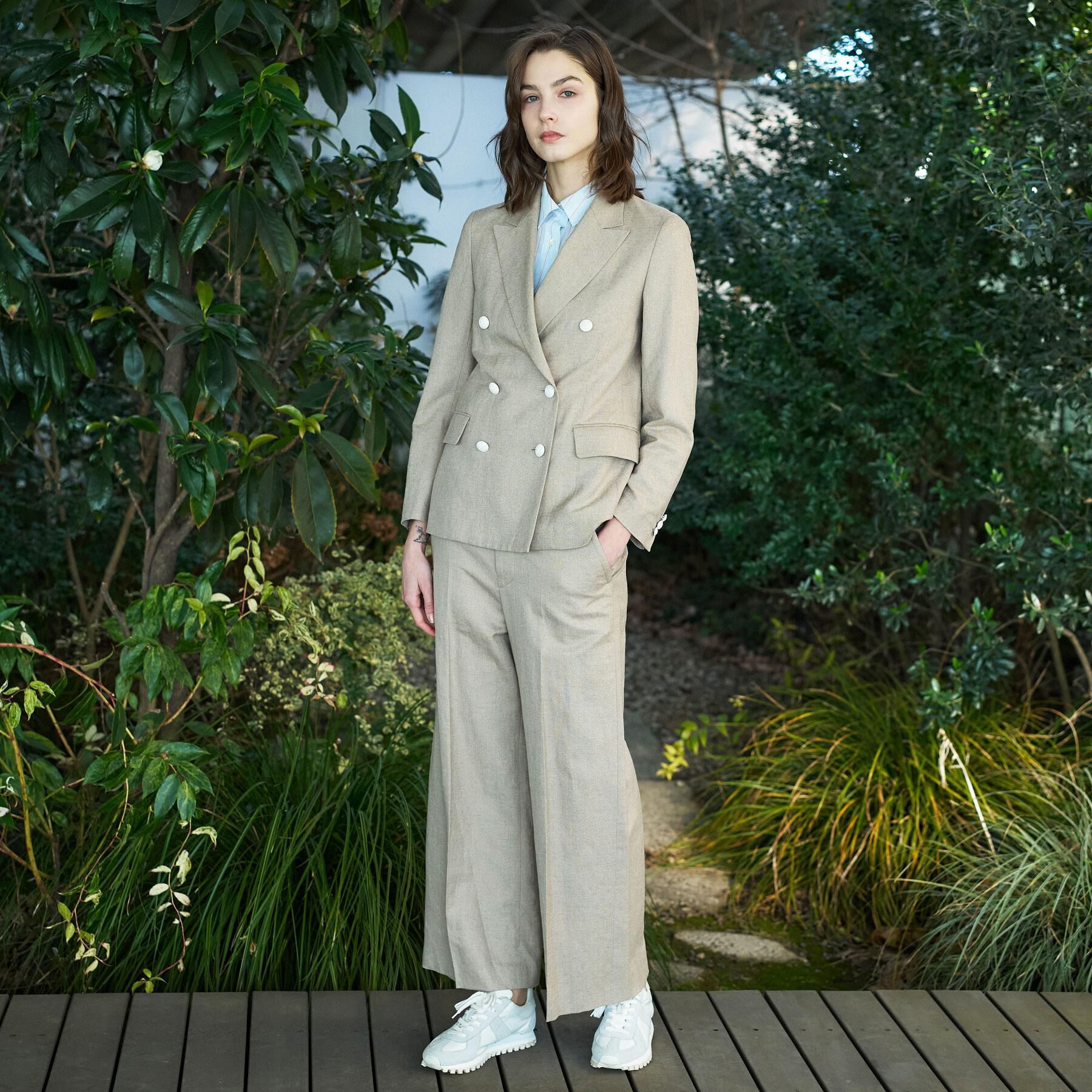 DRESSTERIOR「リネンブレンドWブレストジャケット」|テーラードジャケット|