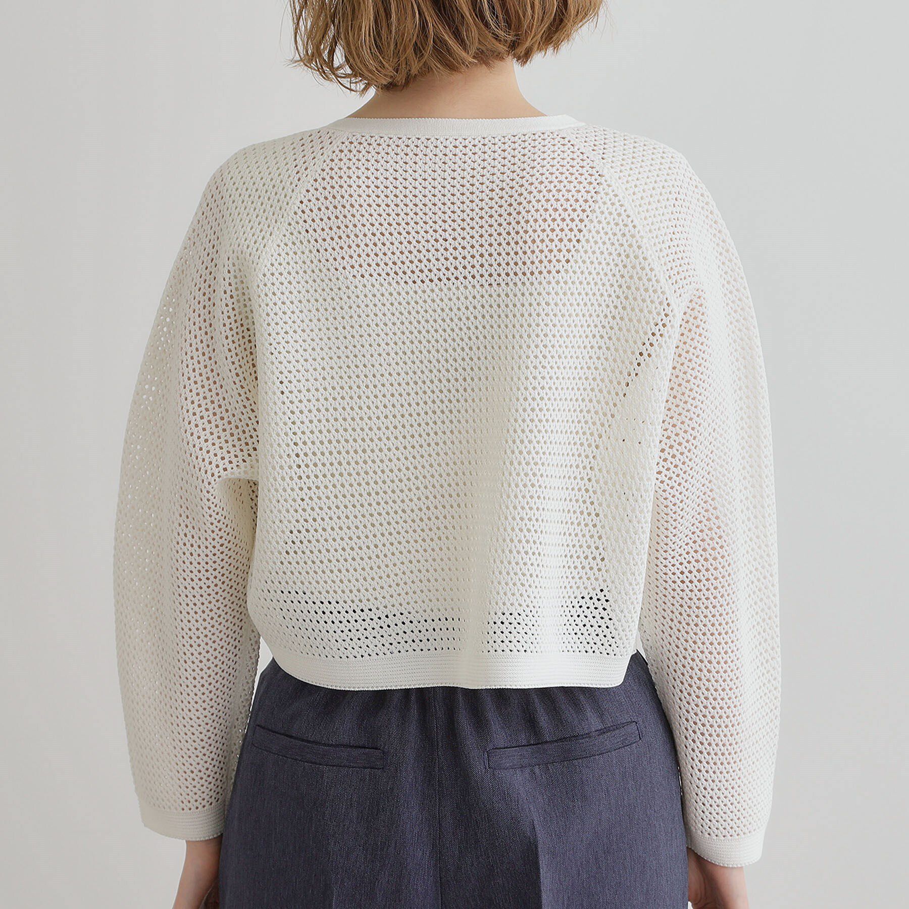 grove「ワイドスリーブメッシュカーディガン」|カーディガン|