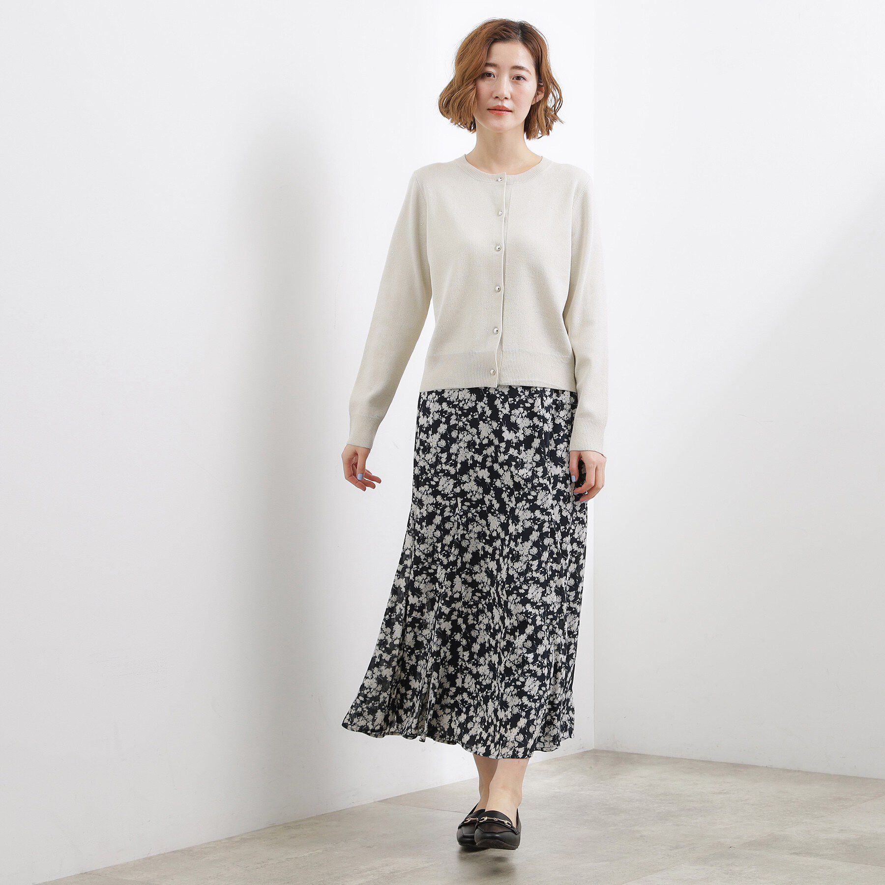 grove「フラワープリント楊柳マーメイドスカート」|スカート|