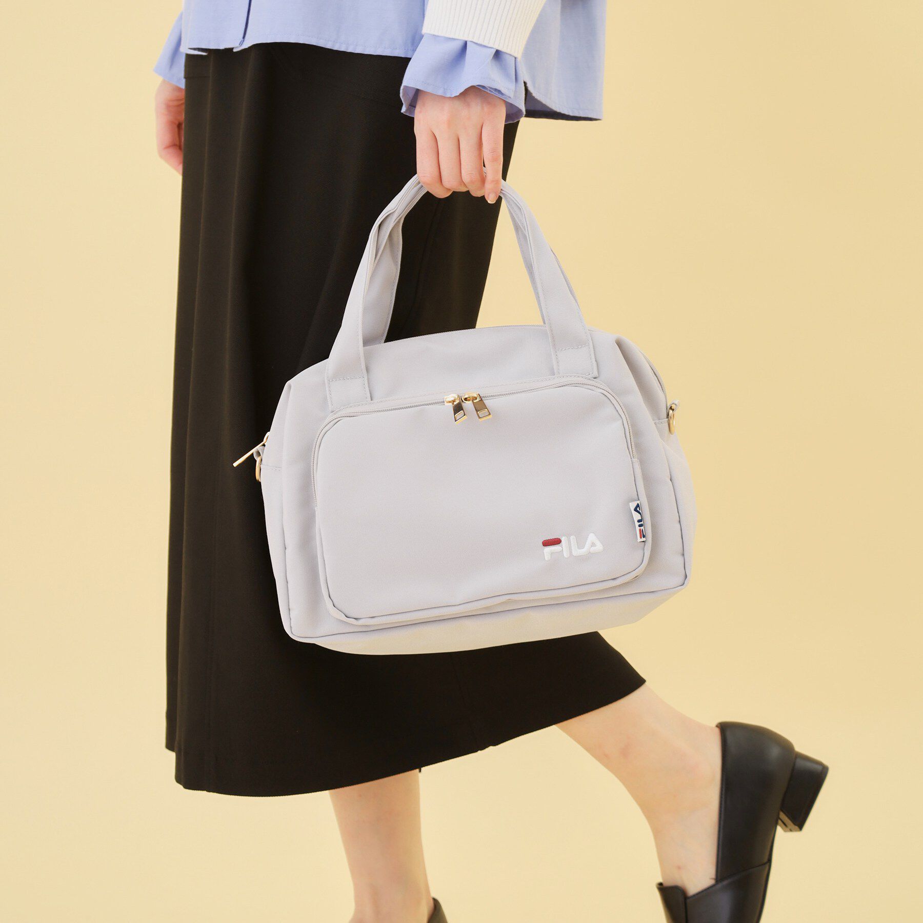 grove「【FILA別注】撥水2WAYボストン」|ボストンバッグ|ライトグレー(012