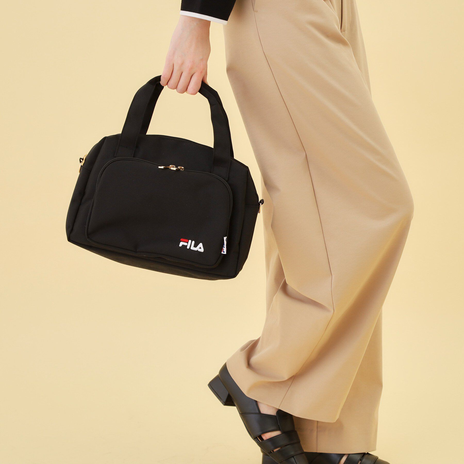 grove「【FILA別注】撥水2WAYボストン」|ボストンバッグ|ブラック(019)