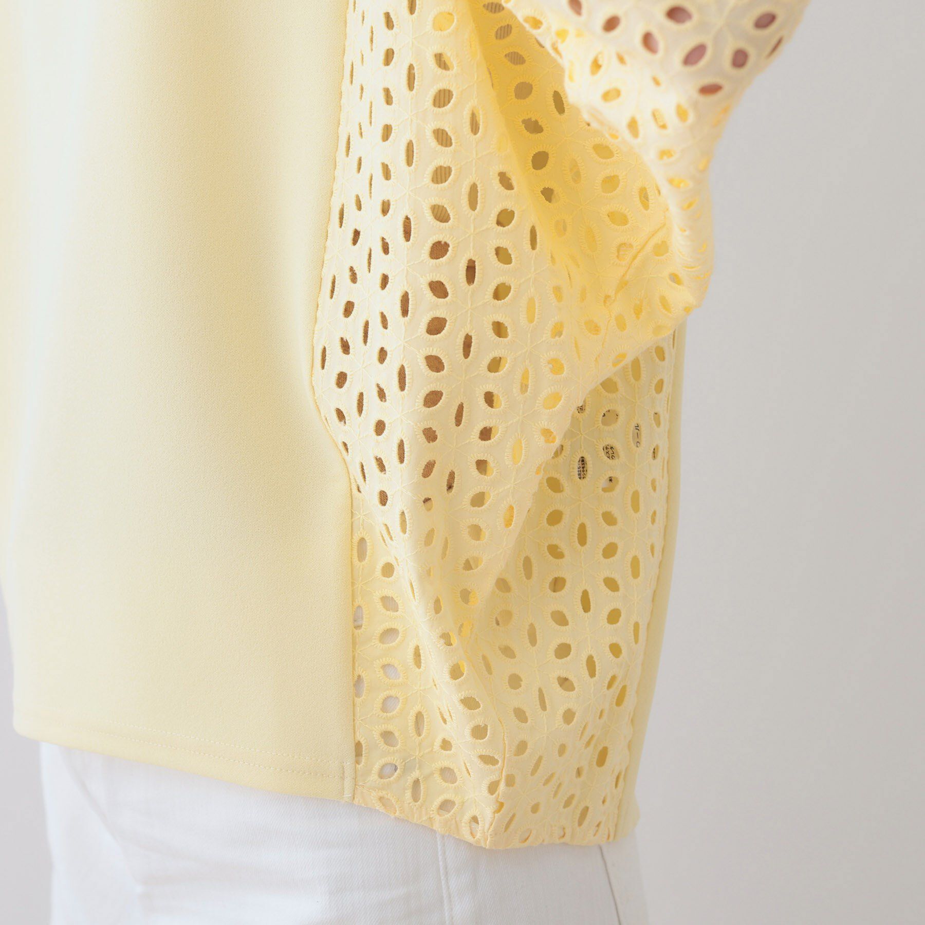 INDIVI「【洗える／体型カバー】レースコンビトップス」|Tシャツ・カットソー|