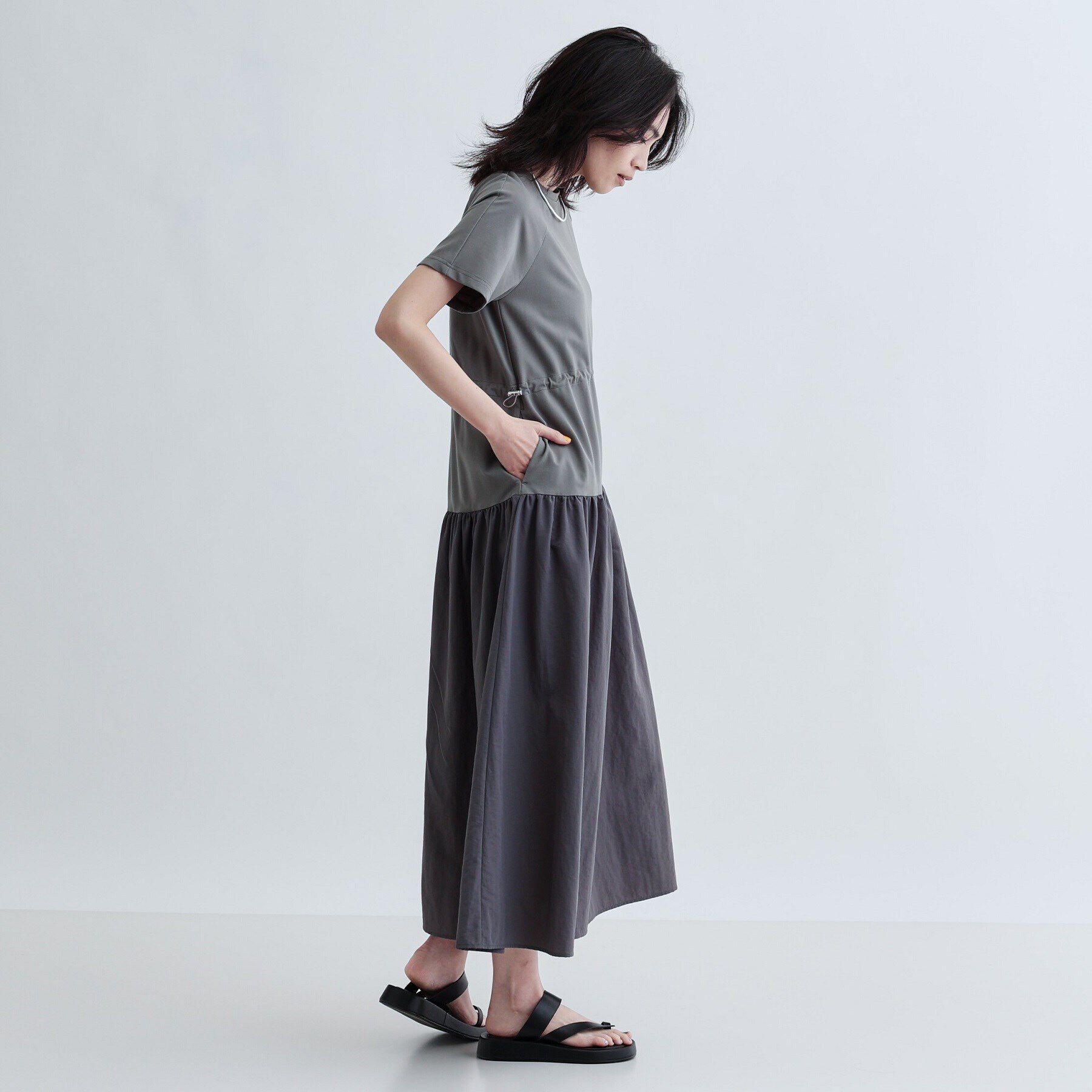 GALLEST「ロング丈ジャージワンピース」|ワンピース|