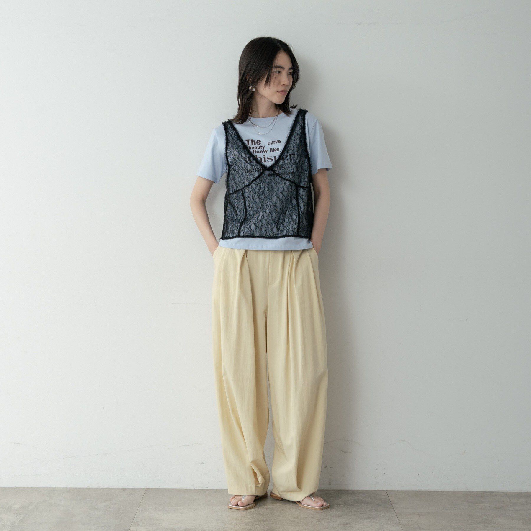 GALLEST「メッセージプリントクルーネックTシャツ」|Tシャツ・カットソー|