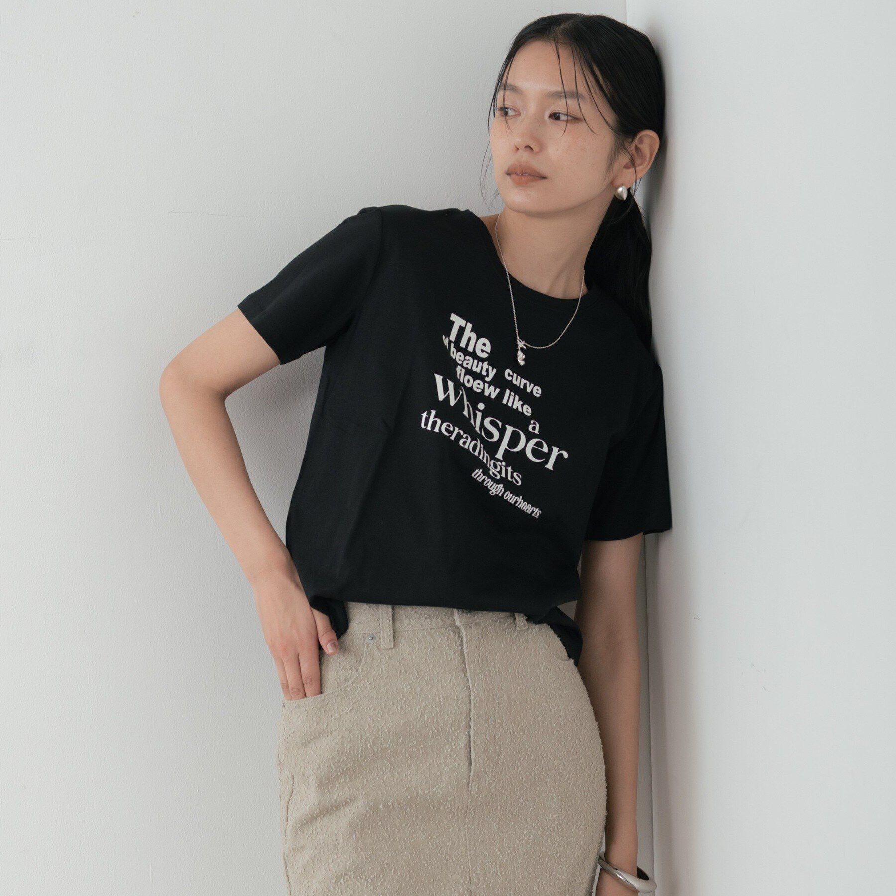 GALLEST「メッセージプリントクルーネックTシャツ」|Tシャツ・カットソー|