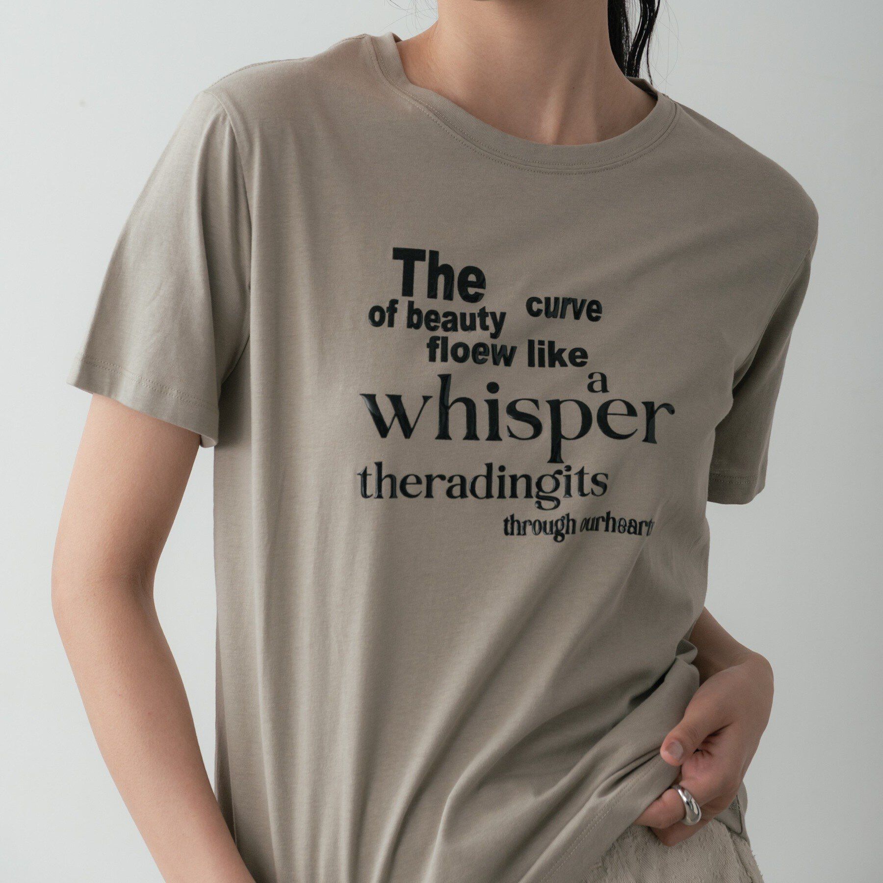 GALLEST「メッセージプリントクルーネックTシャツ」|Tシャツ・カットソー|