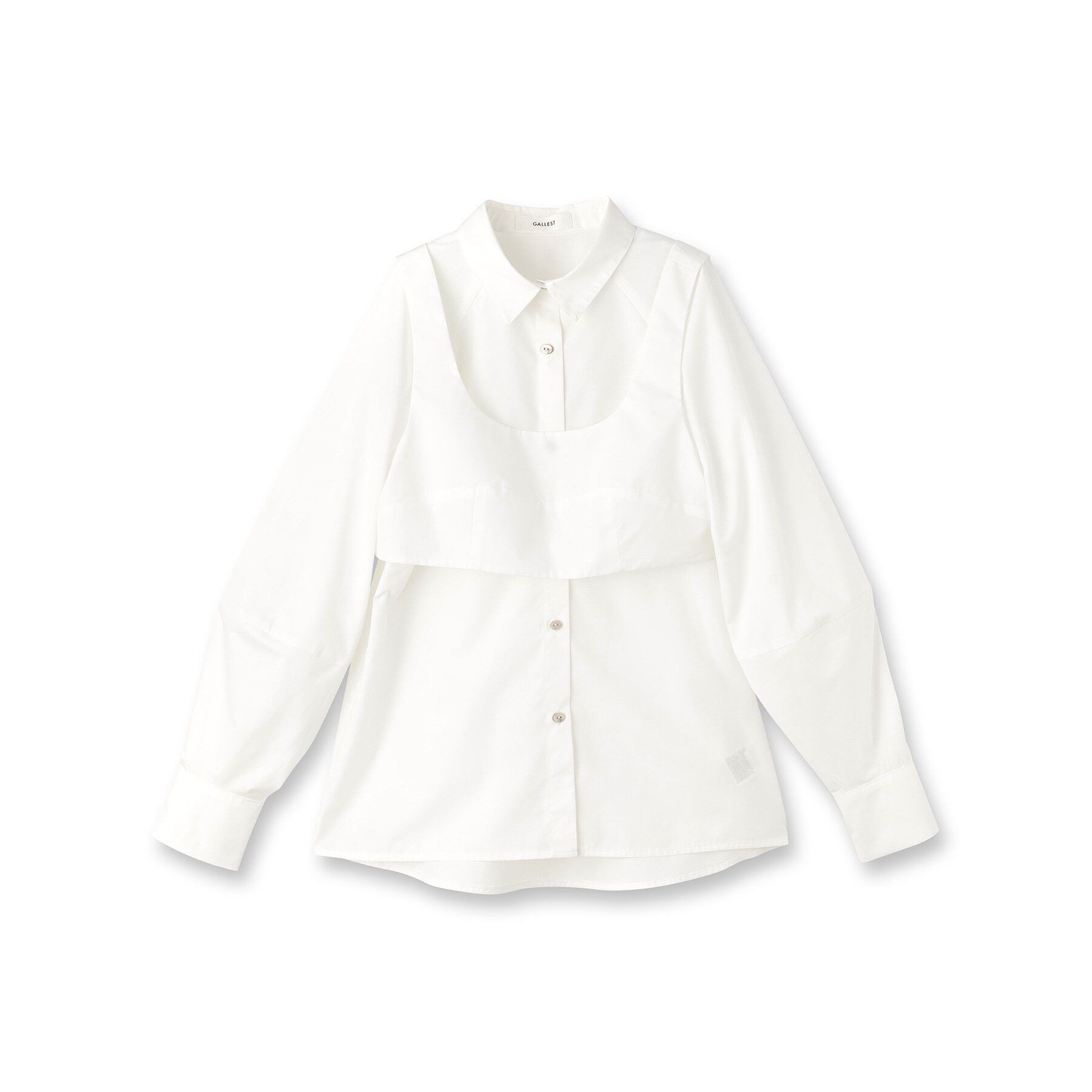 GALLEST「ビスチェSETフォルムシャツ」|シャツ・ブラウス|ホワイト(001)