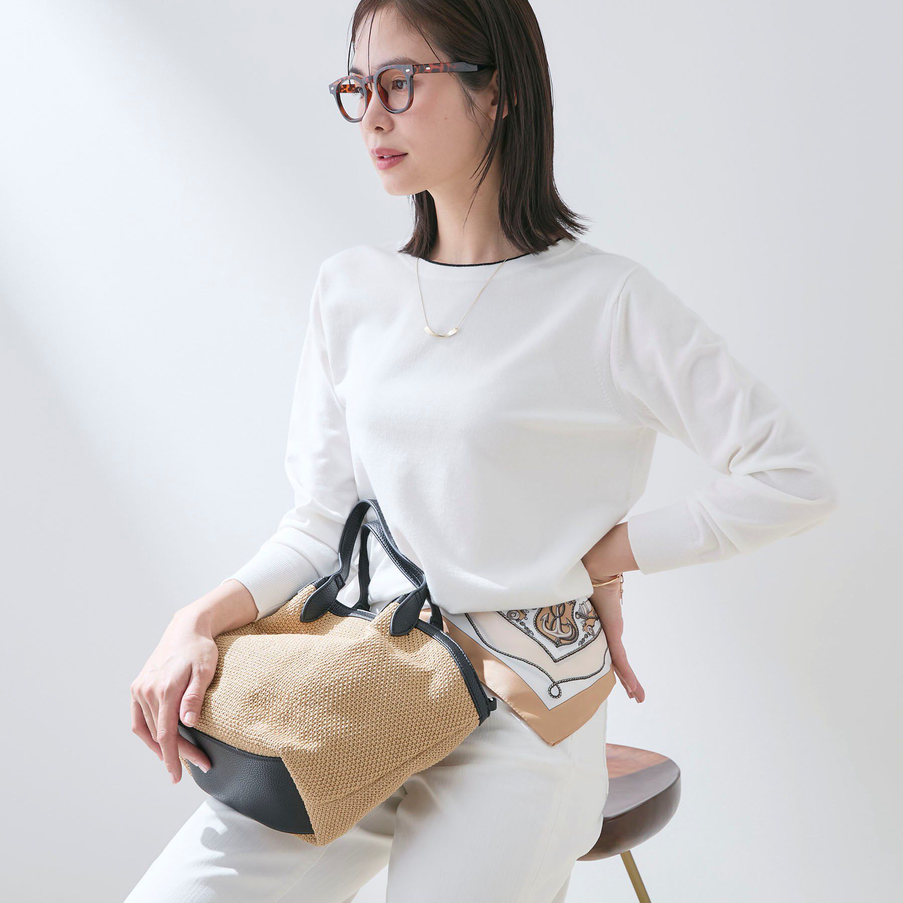 INDIVI「【洗える／アンサンブル可能】ドルマンスリーブニット」|ニット・セーター|