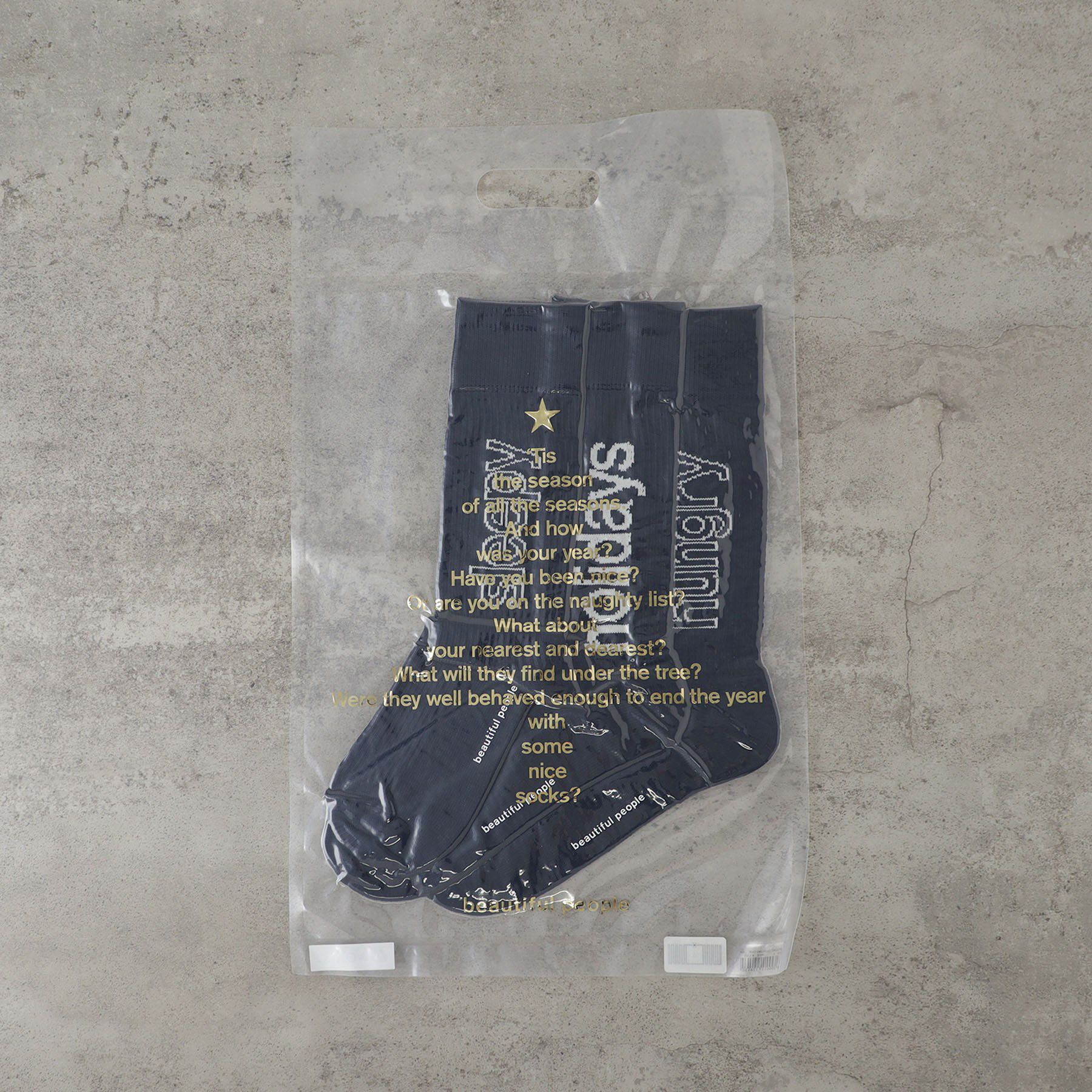 GALLEST「【beautiful people】sock a trois」|ソックス|ネイビー(094)