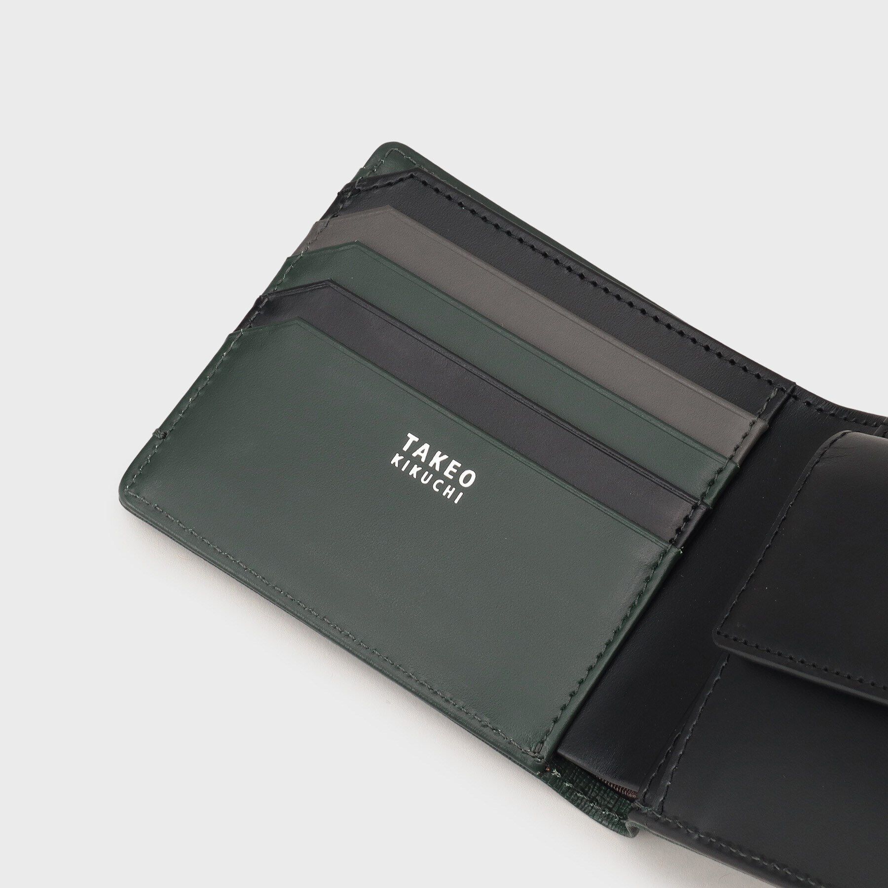TAKEO KIKUCHI「配色型押しレザー 2つ折り財布」|財布|