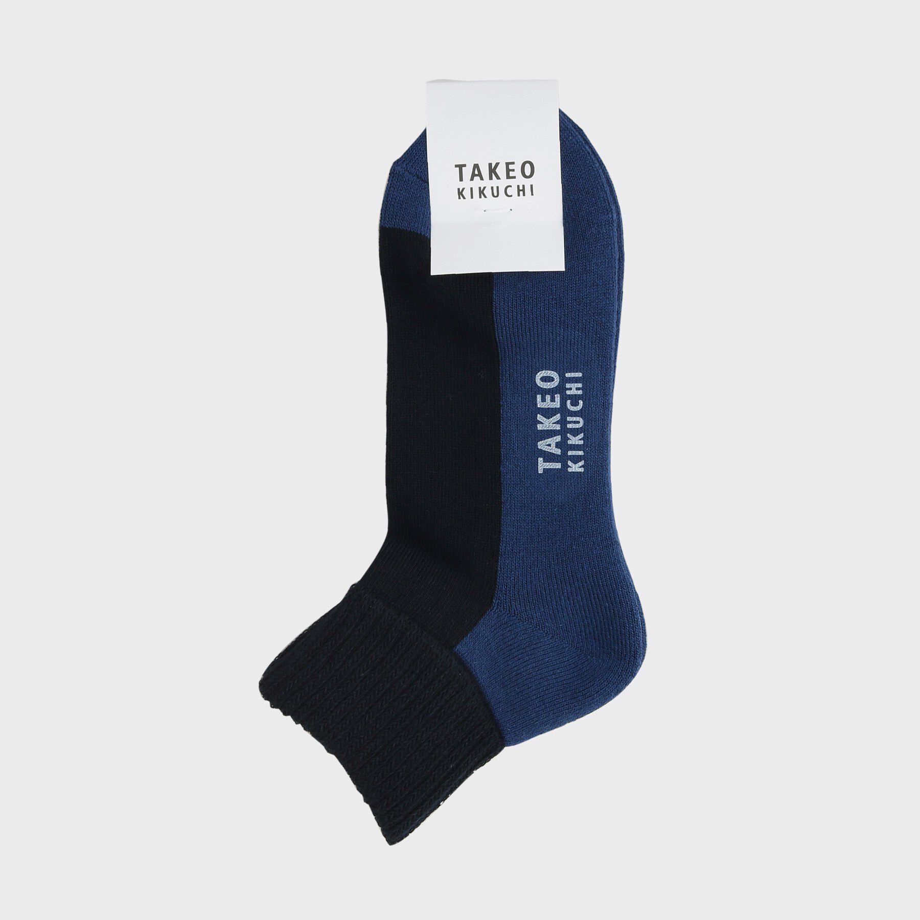 TAKEO KIKUCHI「カラーブロック　ショートソックス」|ソックス|ネイビー(594)