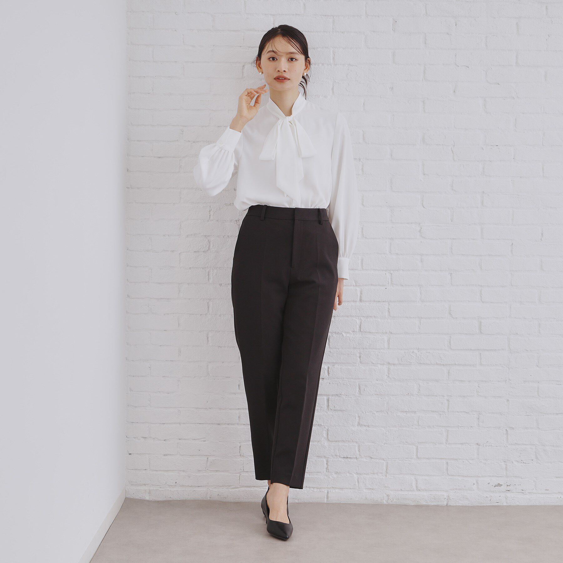OPAQUE.CLIP「《通勤・セレモニー/セットアップ対応》テーパードパンツ/ダブルクロス【洗濯機洗い可】」|その他|