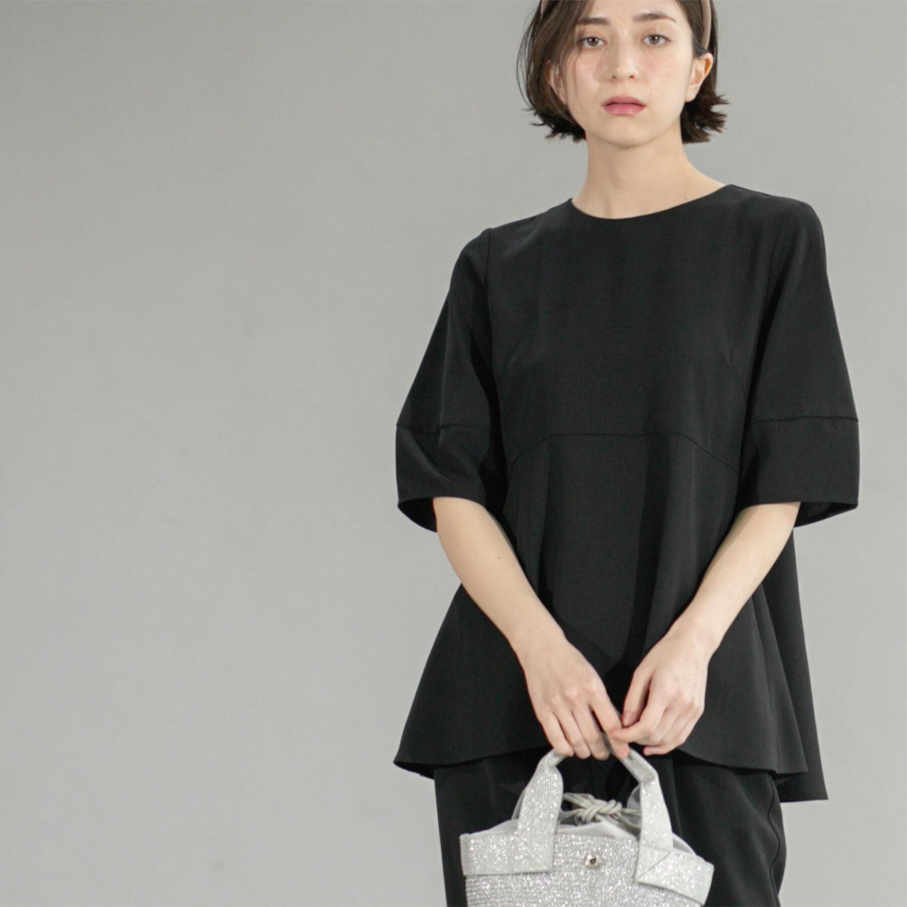 OPAQUE.CLIP「《6色展開》ストレッチペプラムブラウス/セットアップ対応【洗濯機洗い可/防シワ】」|シャツ・ブラウス|