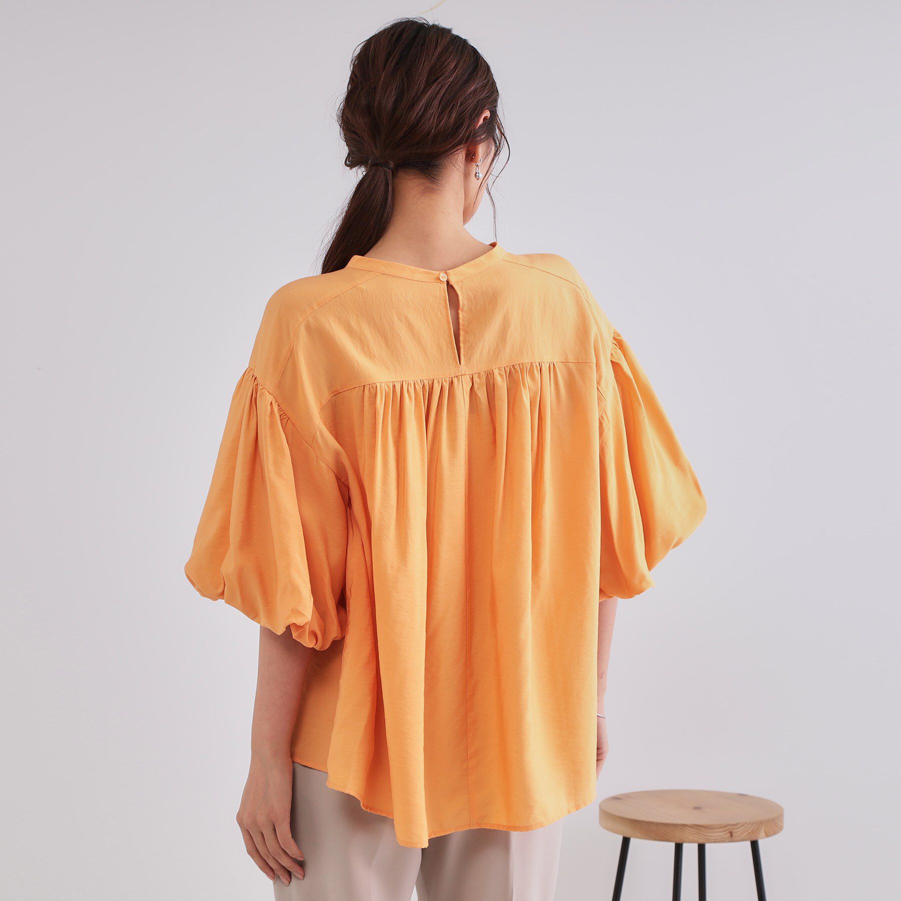 OPAQUE.CLIP「バルーンスリーブブラウス【洗濯機洗い可】」|シャツ・ブラウス|