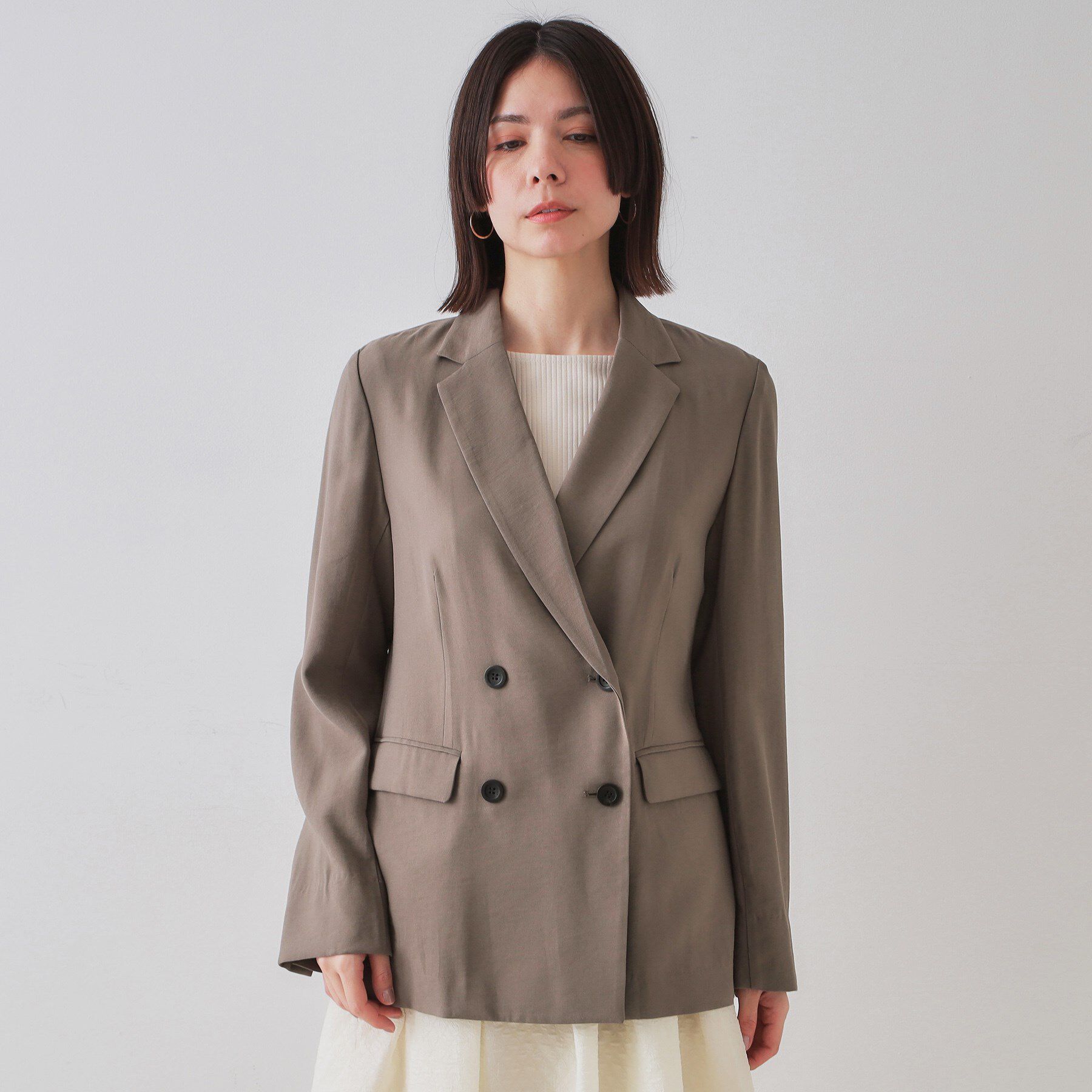 OPAQUE.CLIP「ダブルブレストジャケット【洗える】」|テーラードジャケット|