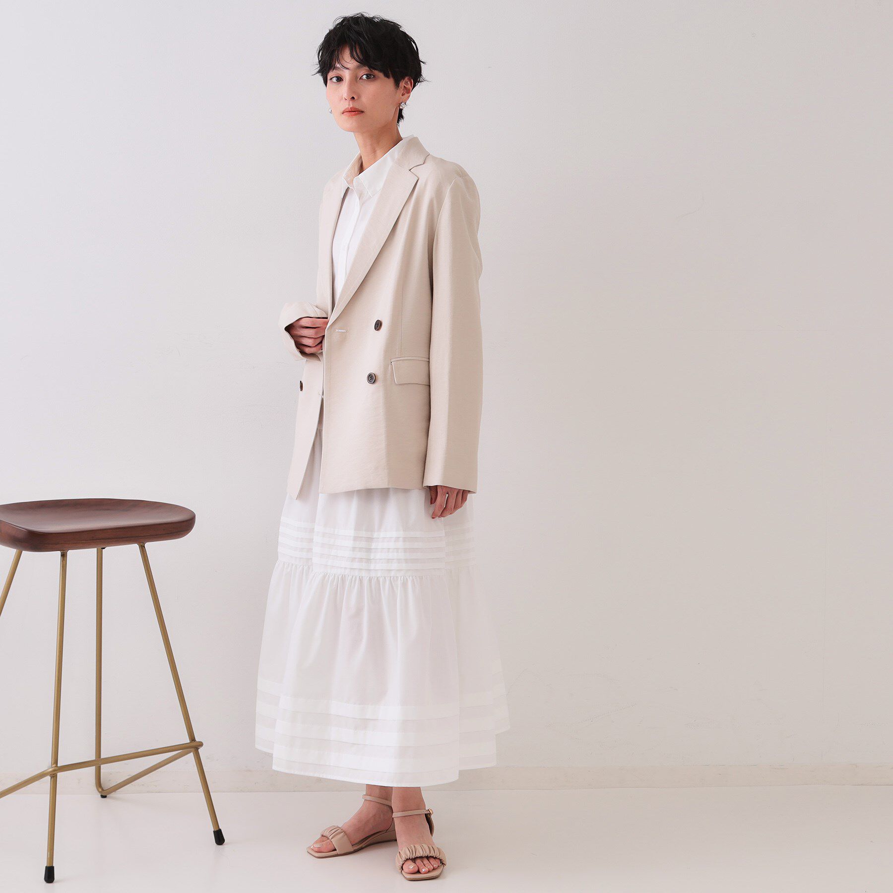 OPAQUE.CLIP「ダブルブレストジャケット【洗える】」|テーラードジャケット|