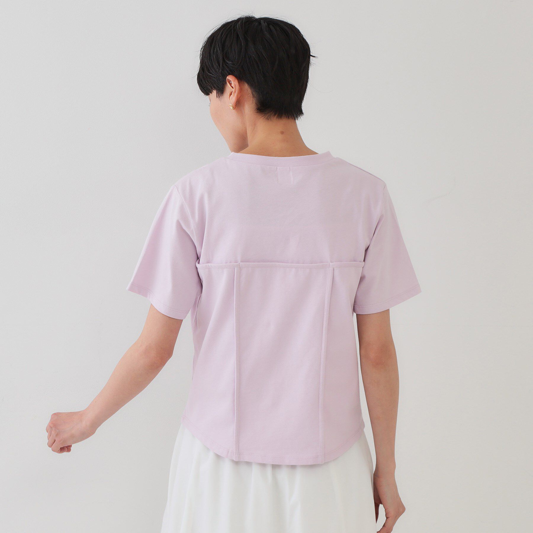 OPAQUE.CLIP「切り替えデザインカットソー【洗濯機洗い可】」|Tシャツ・カットソー|