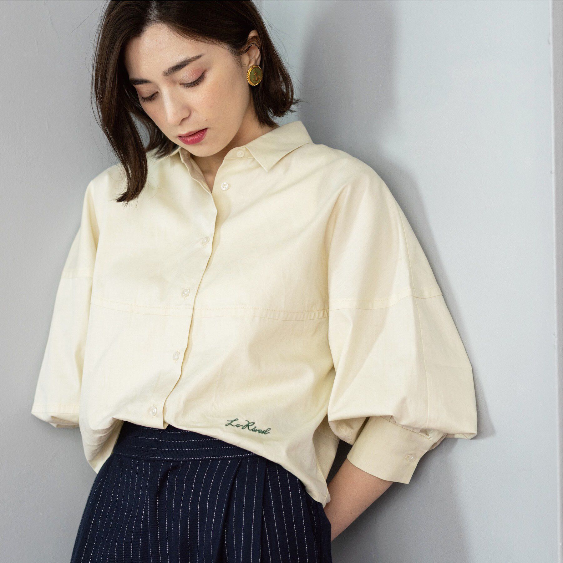 OPAQUE.CLIP「オックスフォルムシャツ」|シャツ・ブラウス|イエロー(031)