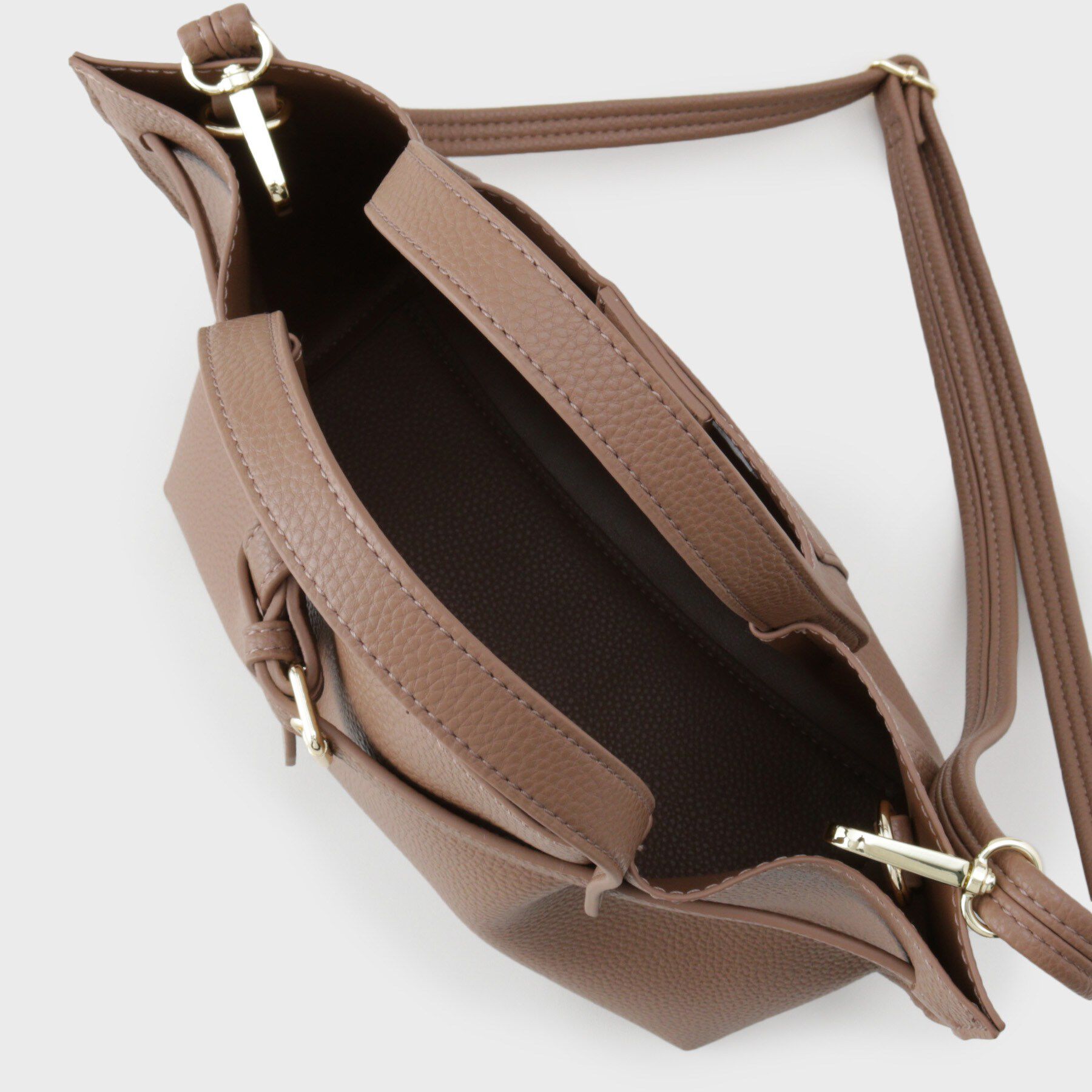 OPAQUE.CLIP「ベルトデザイン軽量シュリンク合皮ミドル」|トートバッグ|