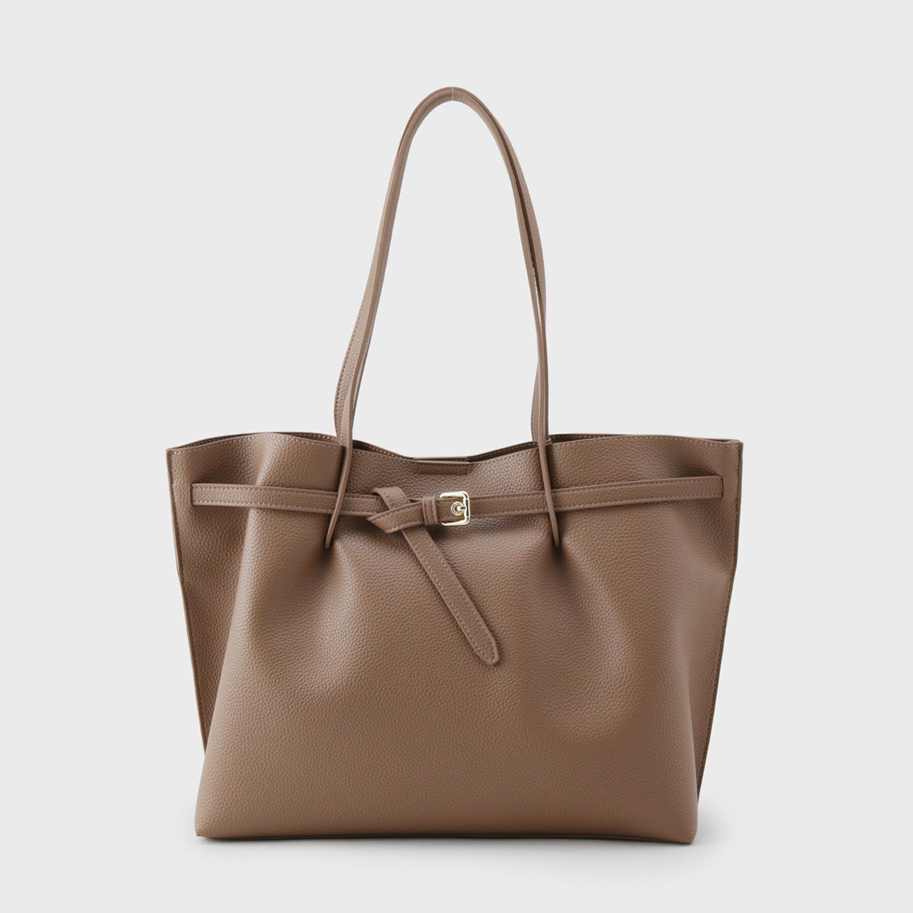 OPAQUE.CLIP「ベルトデザイン軽量シュリンク合皮A4トート」|トートバッグ|