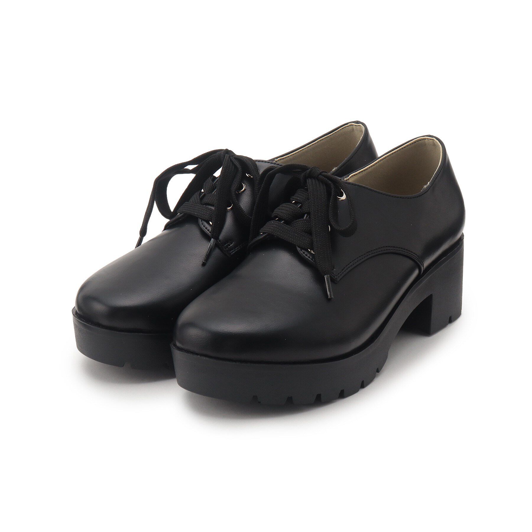 PINK-latte「厚底ガーリーシューズ」|ビジネス・ドレスシューズ|ブラック(019)